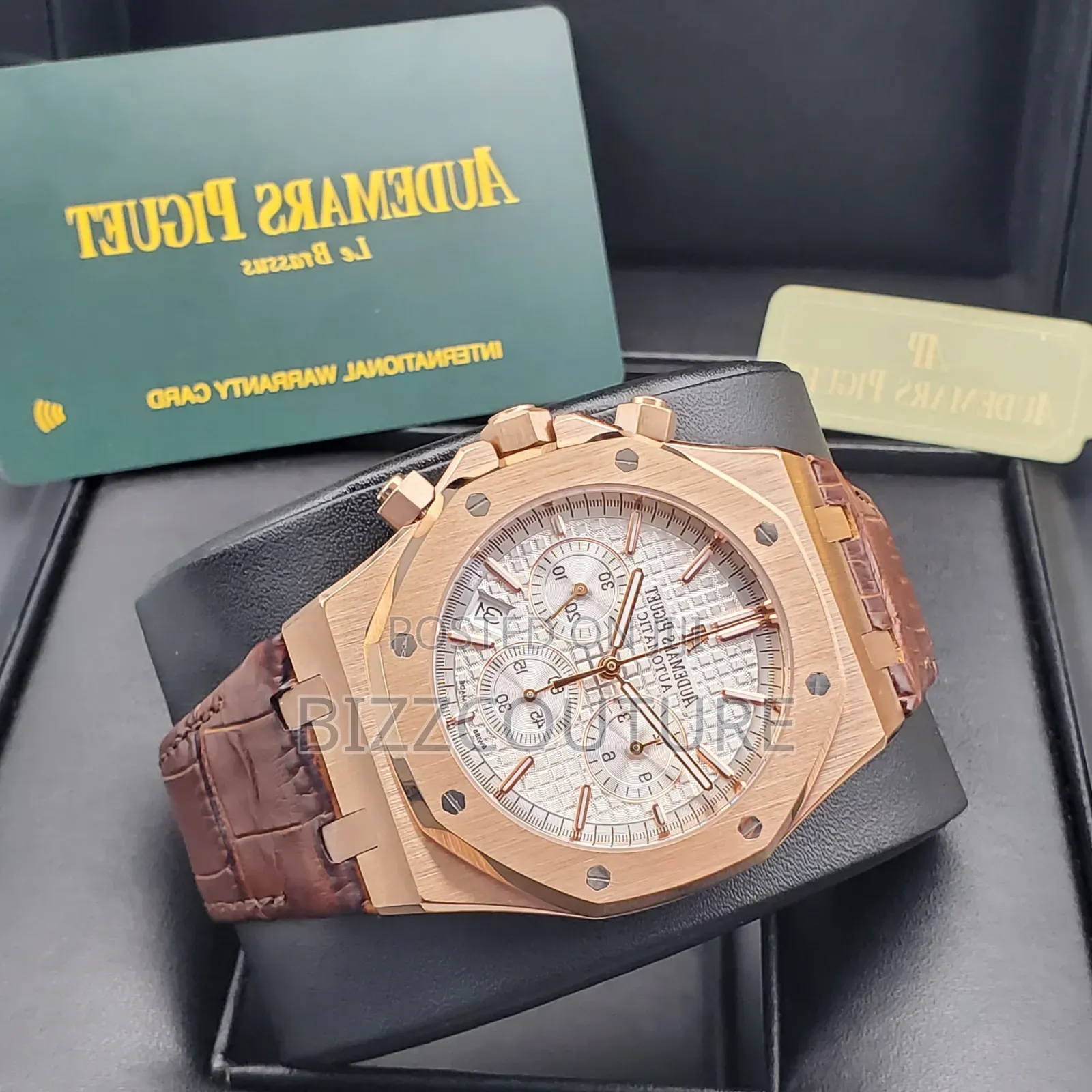 Original Audemars Piguet Brown Genuine Leather Strap Watch
