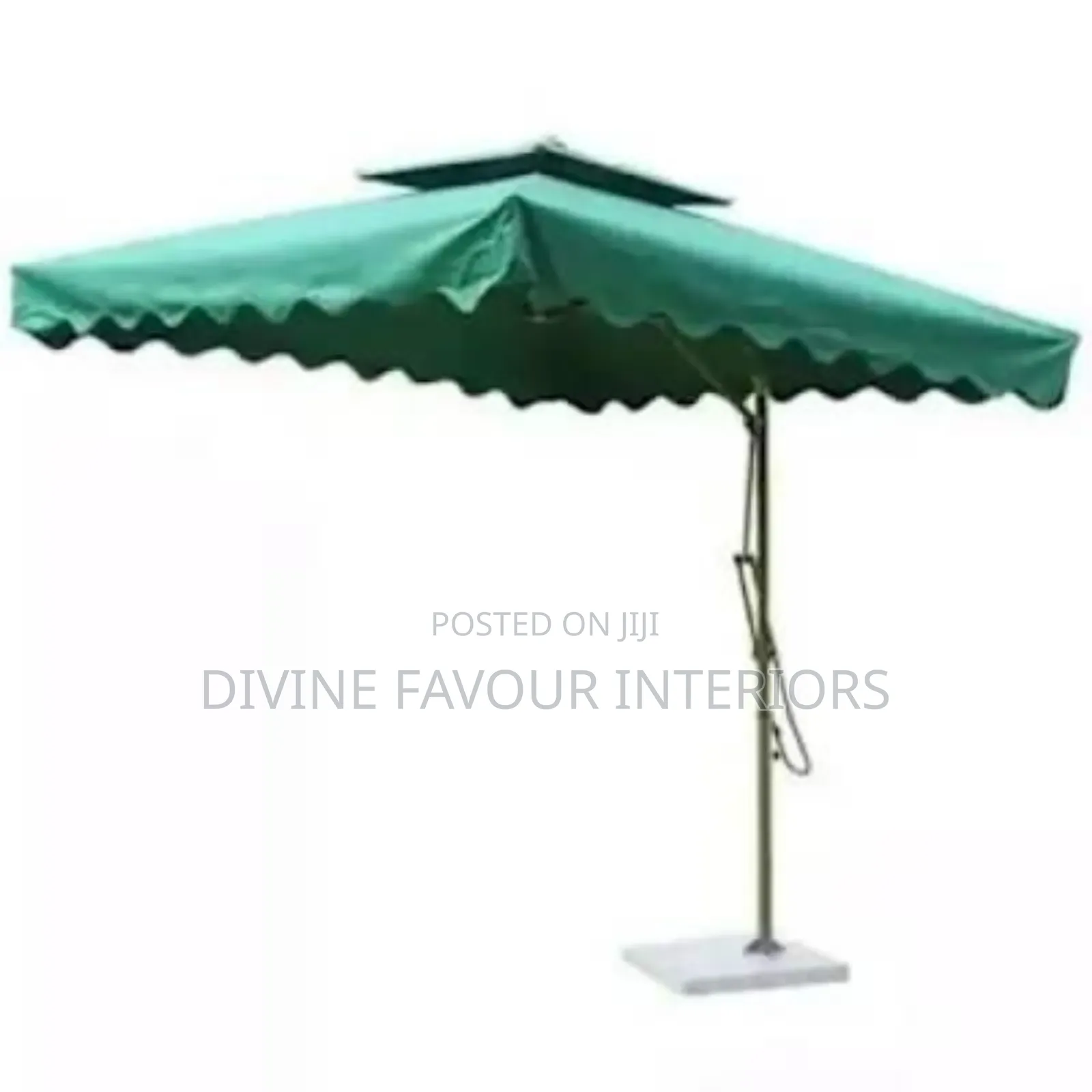 Outdoors Canopy Umbrella Parasol With Marble Base