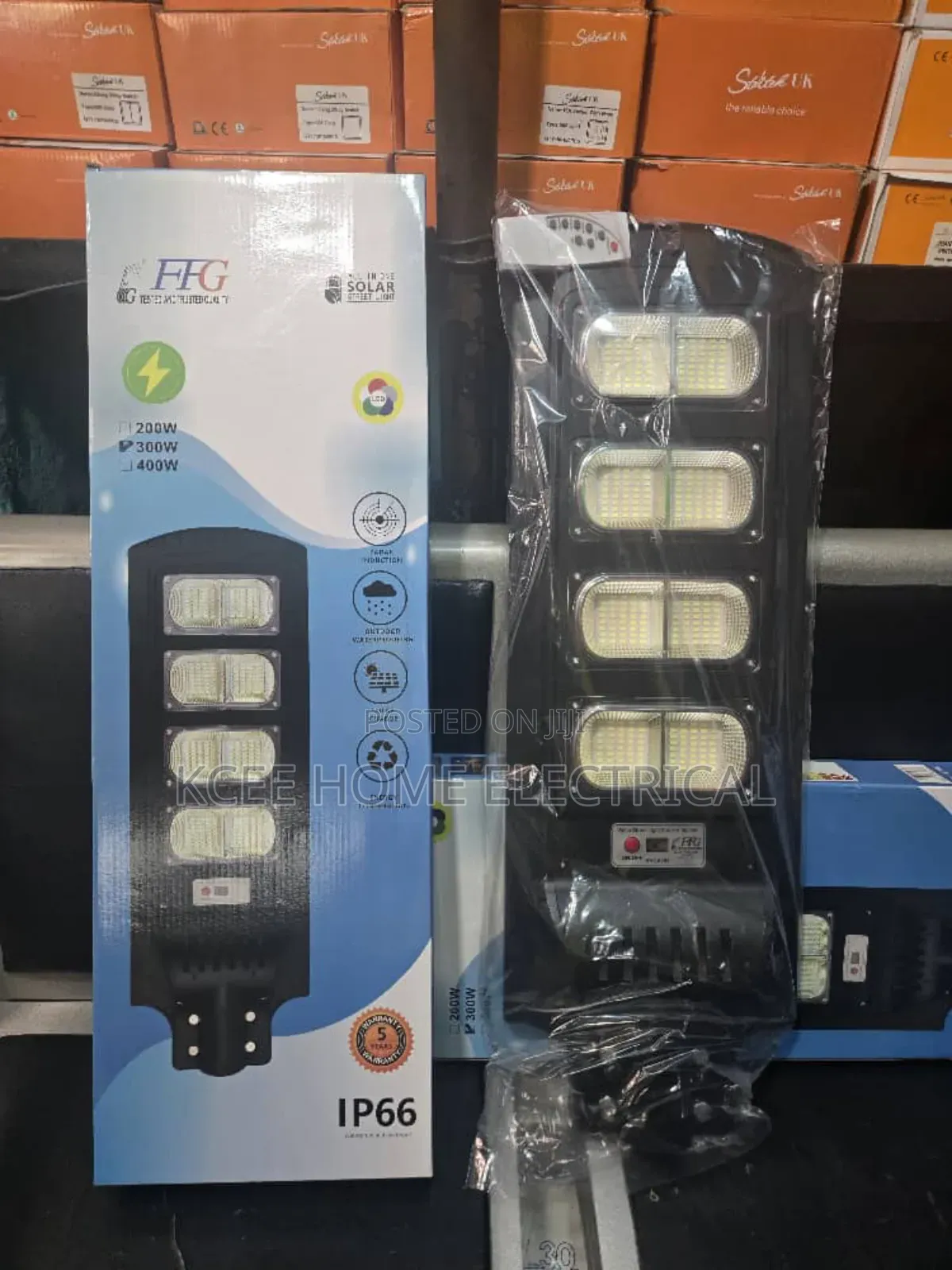 600w All in One Solar Street Light, Motion Sensor Remote