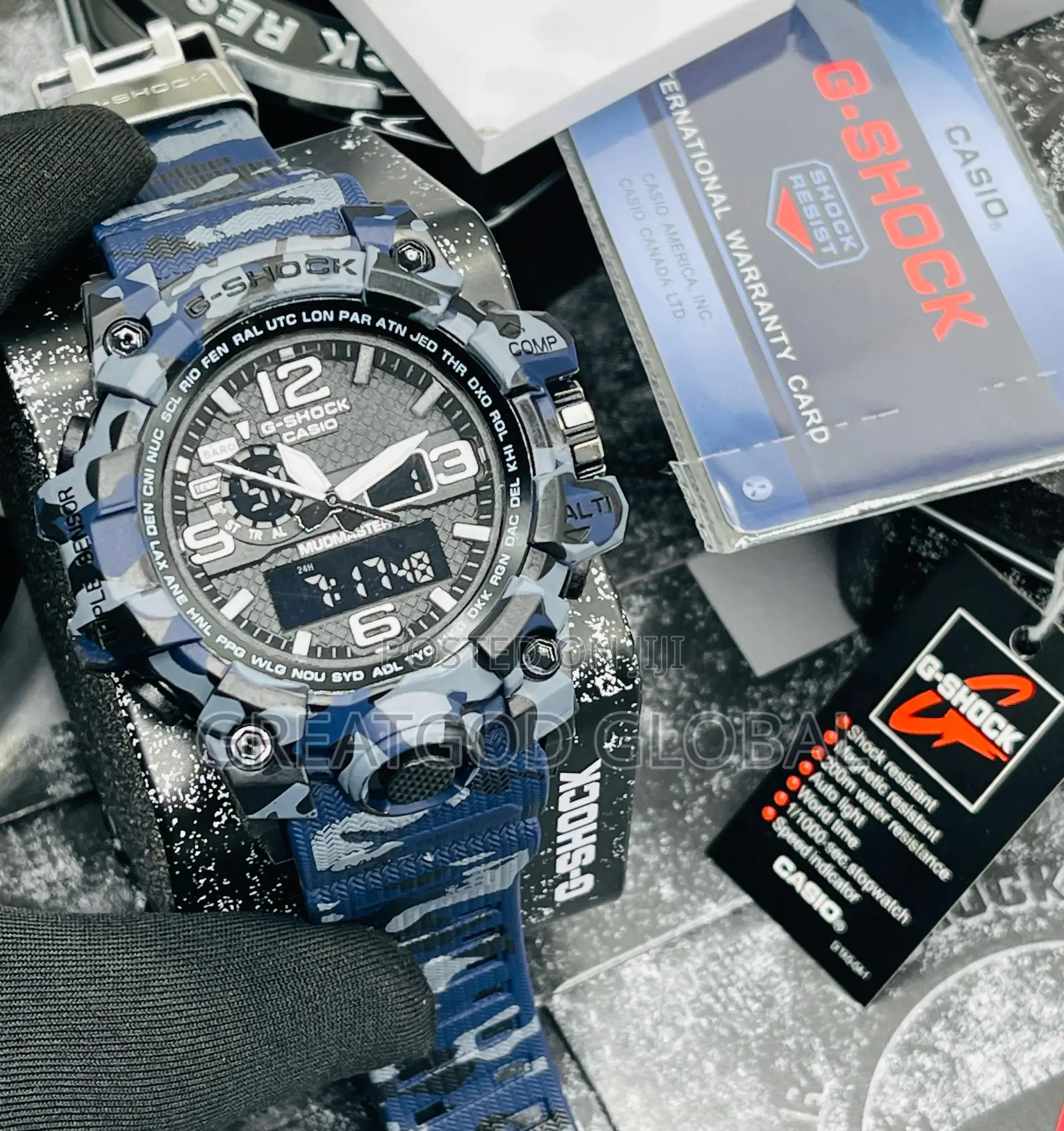 Gshock Rugged Double Time Wrist-Watch