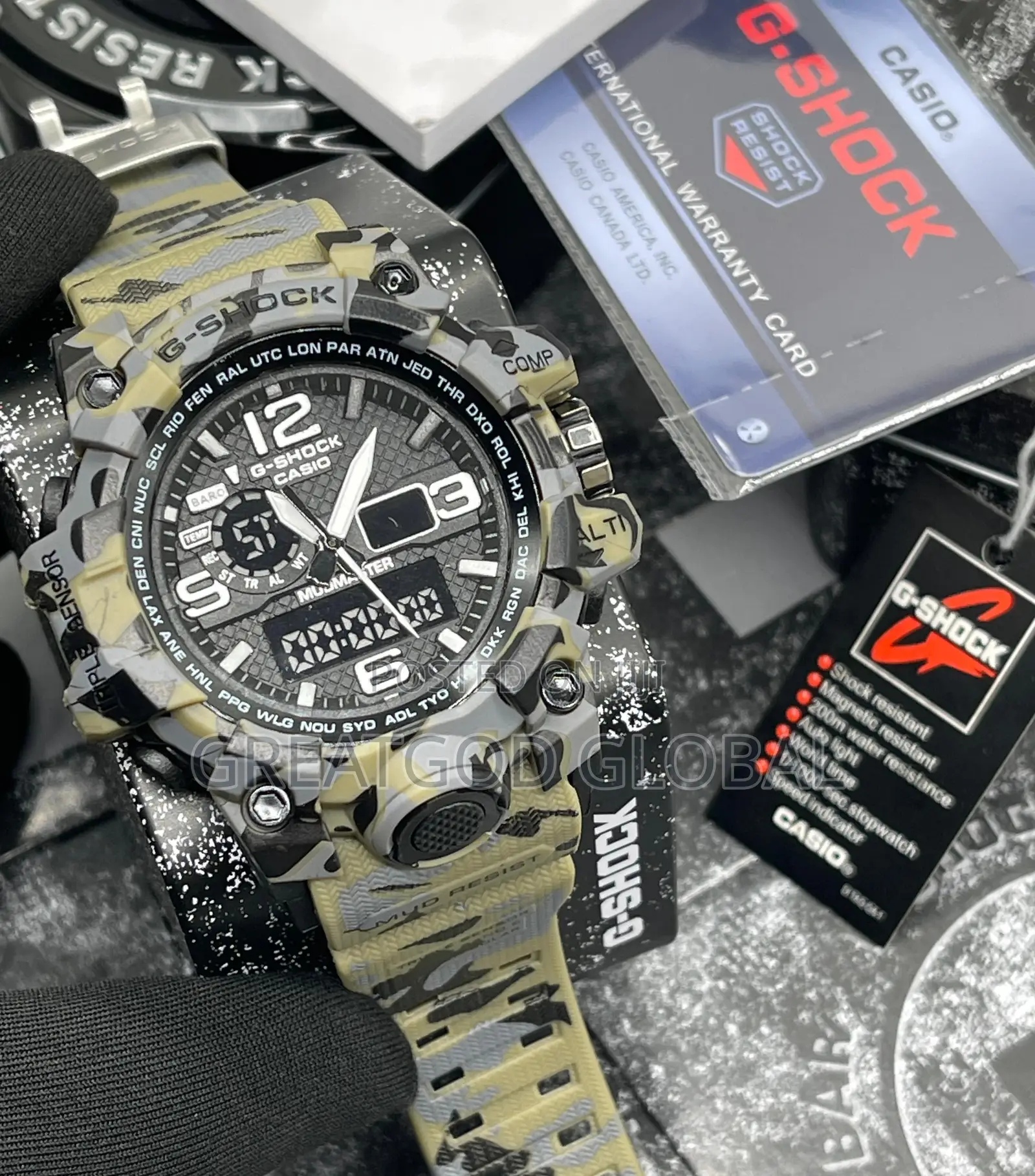 Gshock Rugged Double Time Wrist-Watch