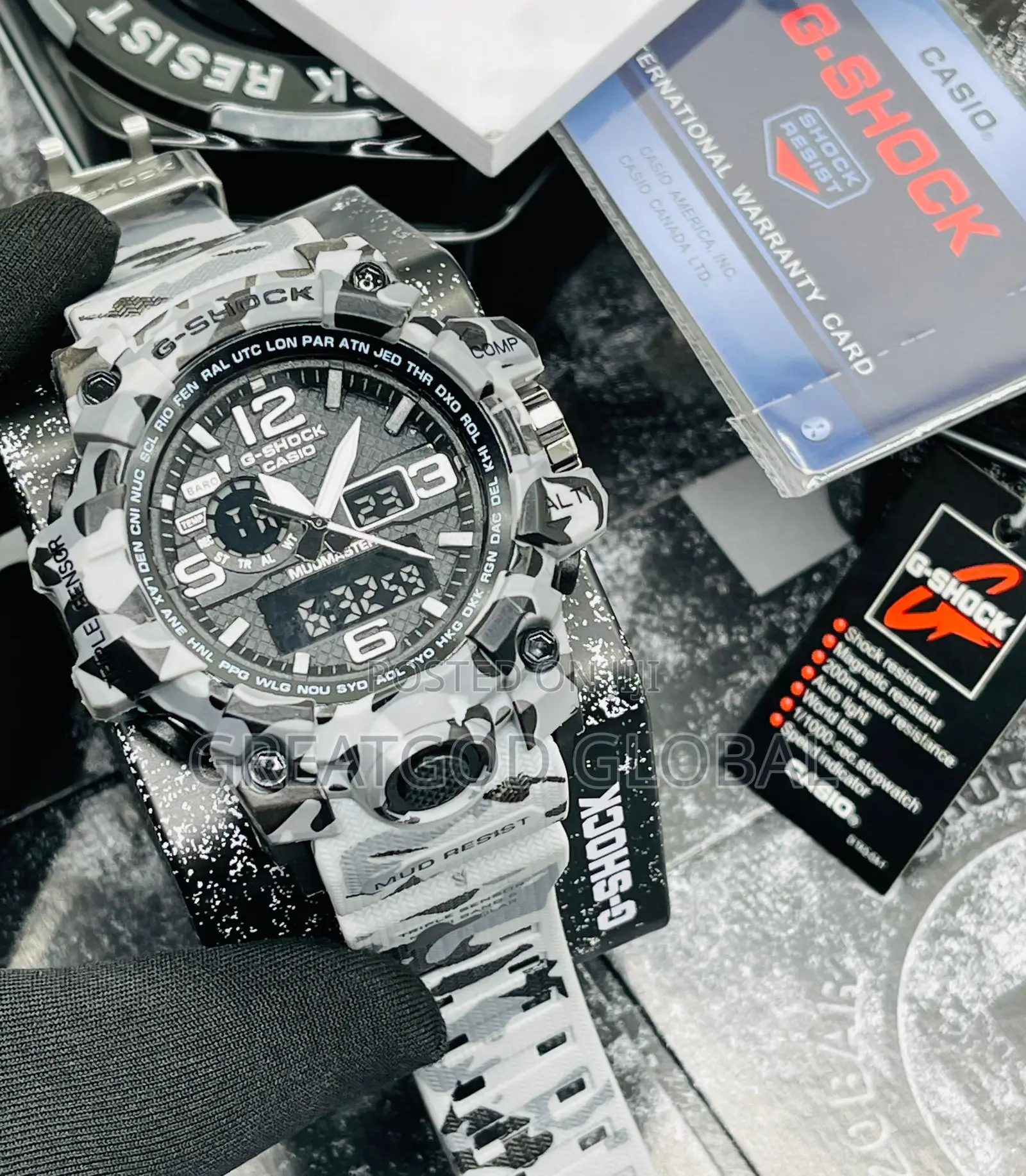 Gshock Rugged Double Time Wrist-Watch
