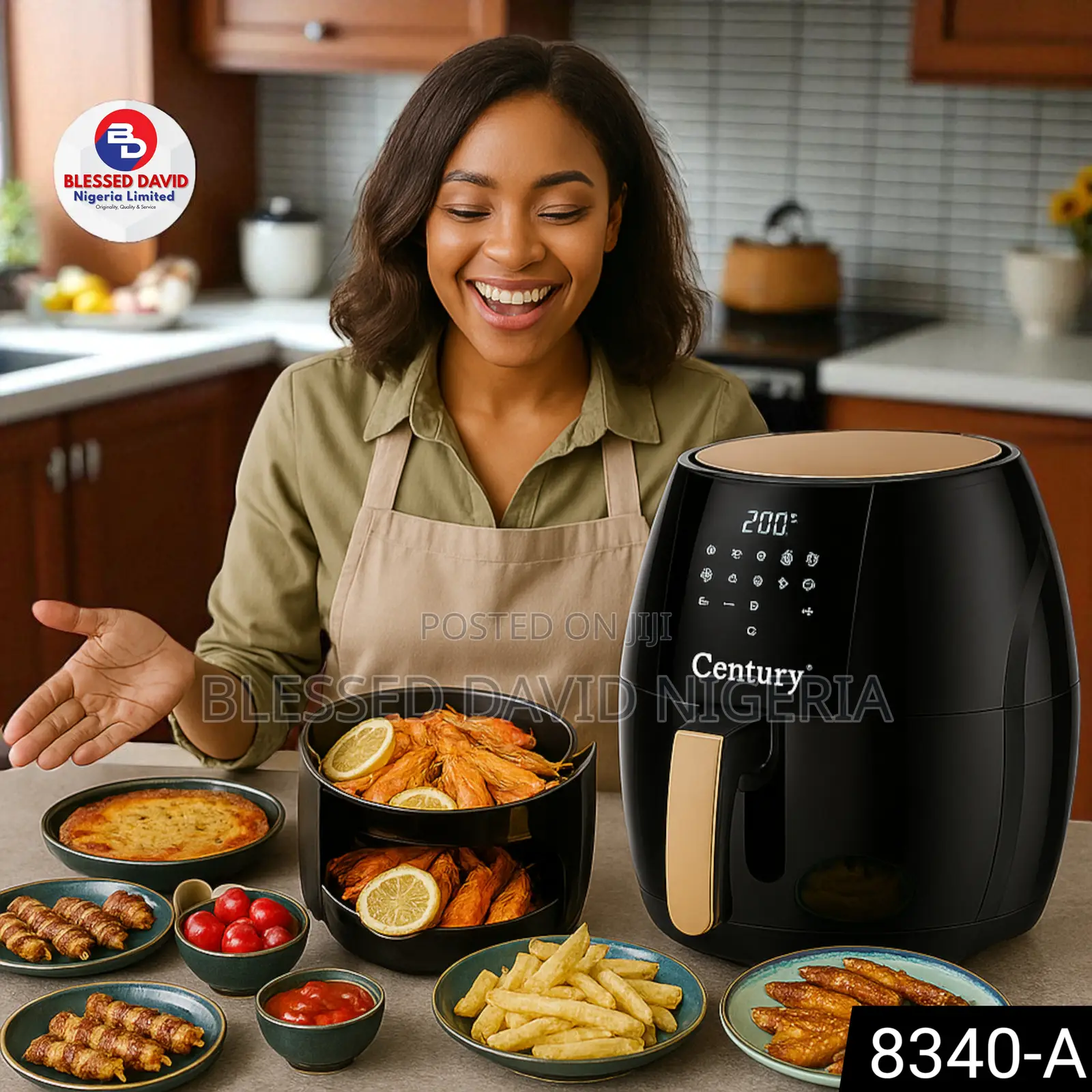 Century 7l Digital Touch Screen Air Fryer - Caf-8340-a