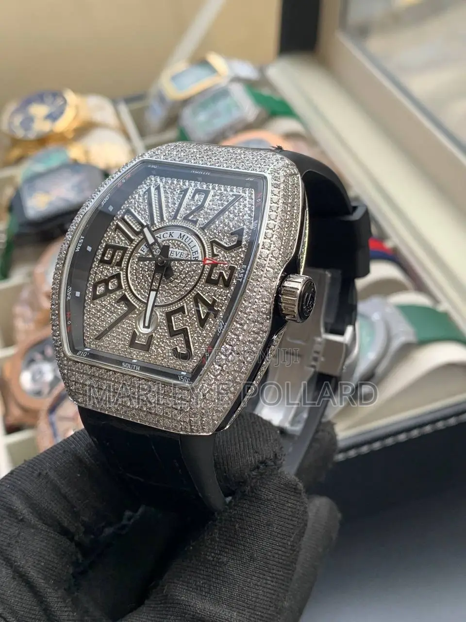 Iced Out Frank Muller Wrist Watch