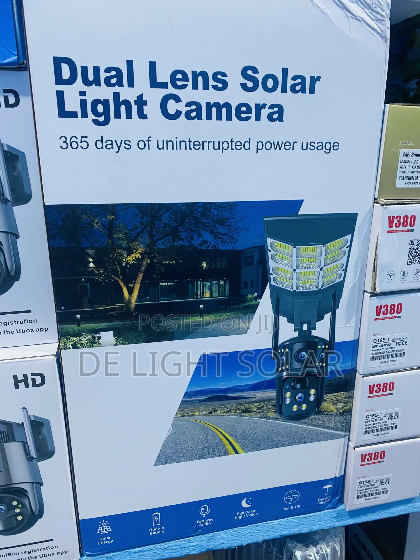 Dual Lens Solar Light Camera 365 Days of Uninterrupted