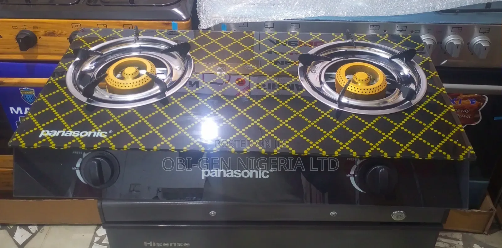 Panasonic Table Top Glass Gas Cooker Set