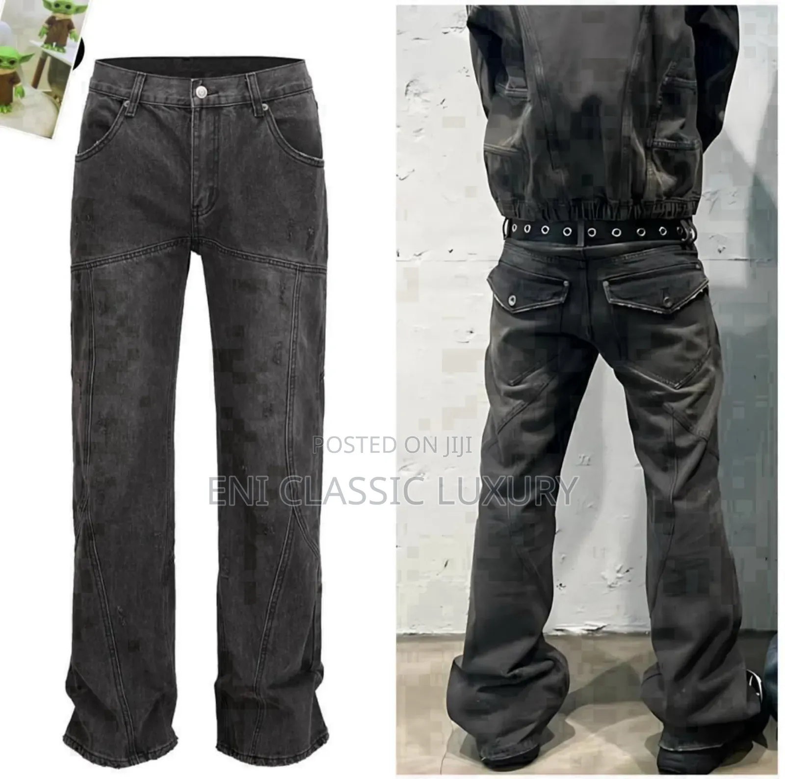 Pure Quality Luxury Cargo Jeans 👖 Available In Store