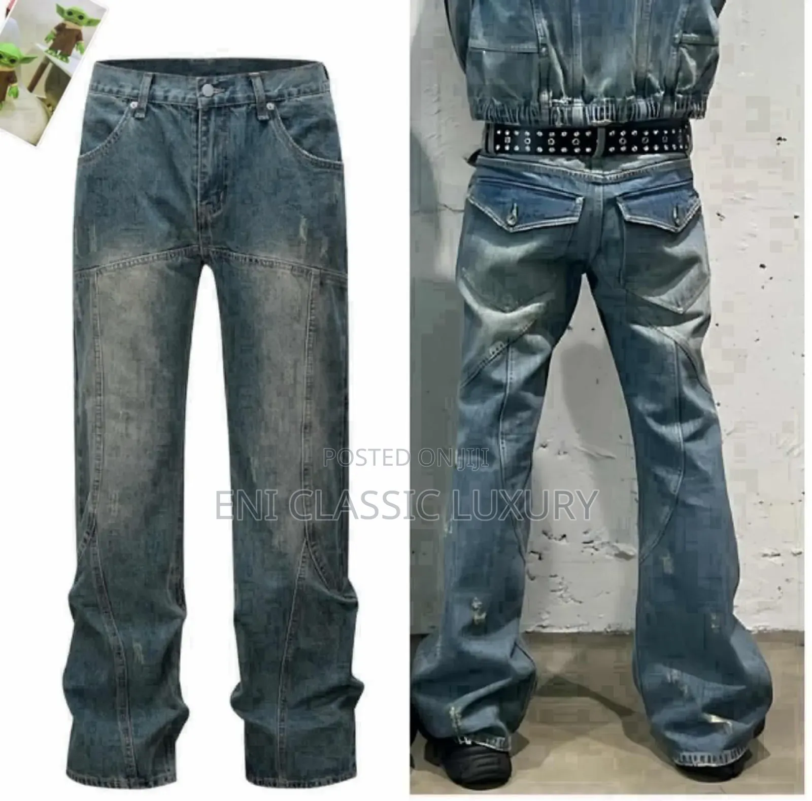 Pure Quality Luxury Cargo Jeans 👖 Available In Store