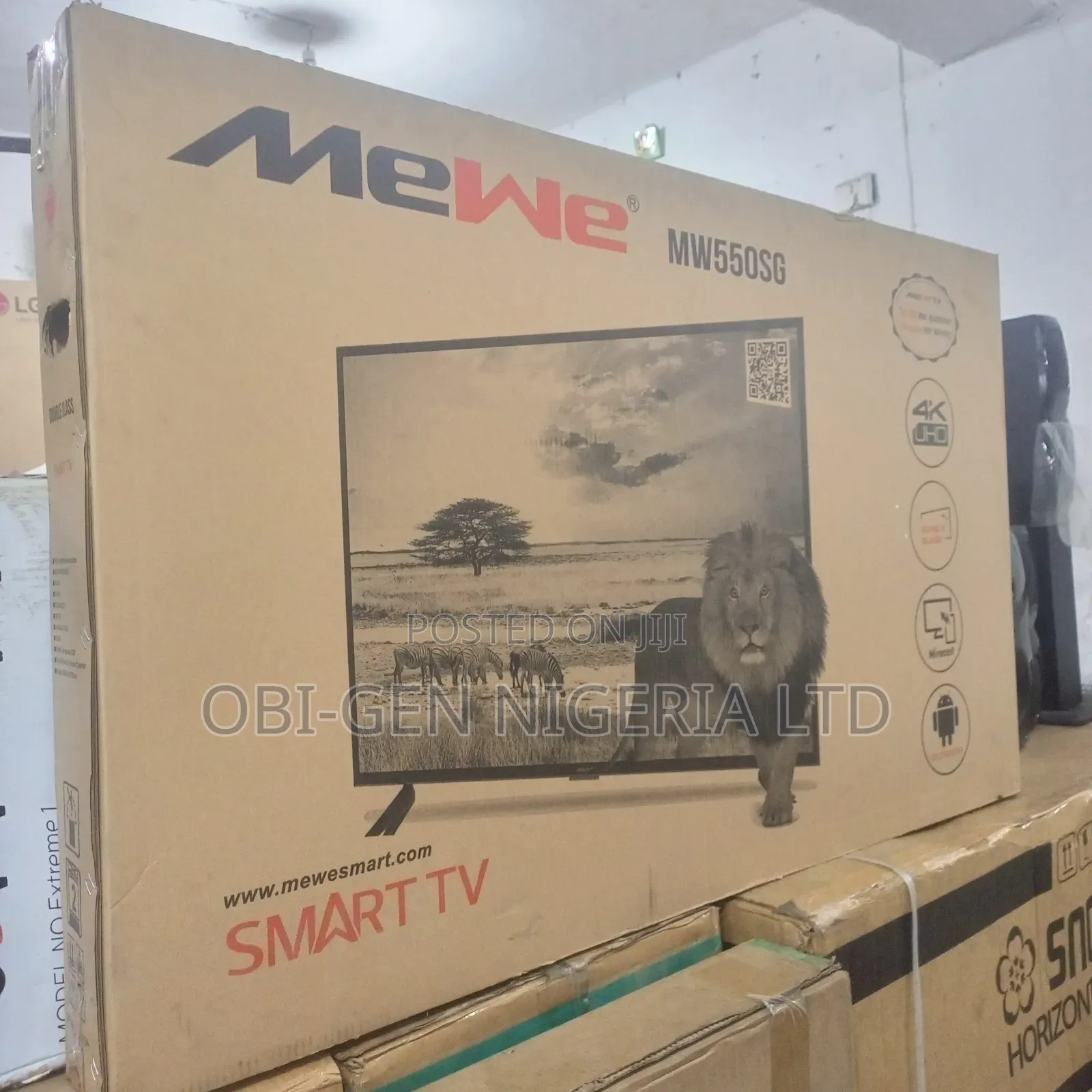 Mewe Double Glass 55-inch Smart Uhd Led Tv (Mw550sg) Set