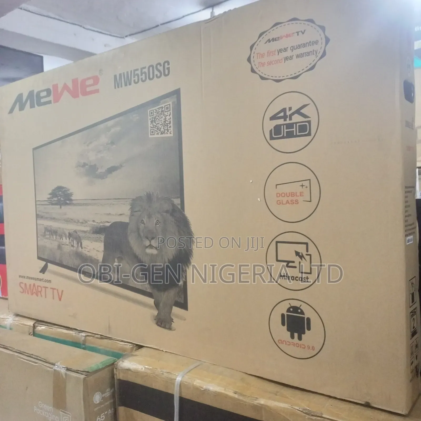 Mewe Double Glass 55-inch Smart Uhd Led Tv (Mw550sg) Set