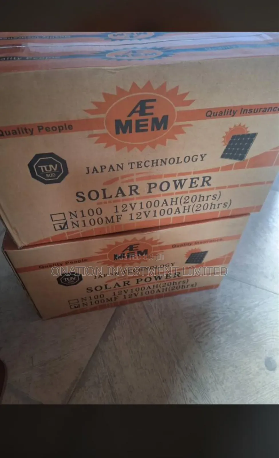100ah 12v Aemem Dry Cell Battery