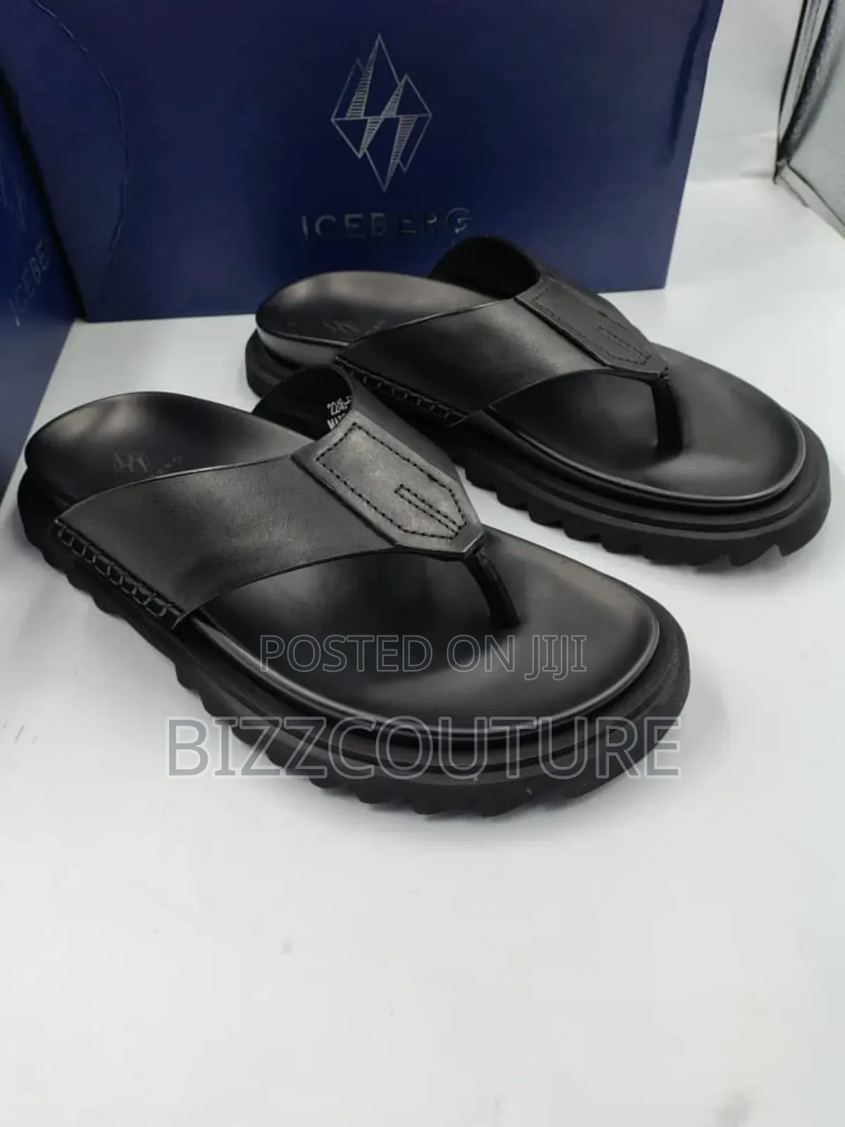 Original Iceberg Leather Slippers Available in Store