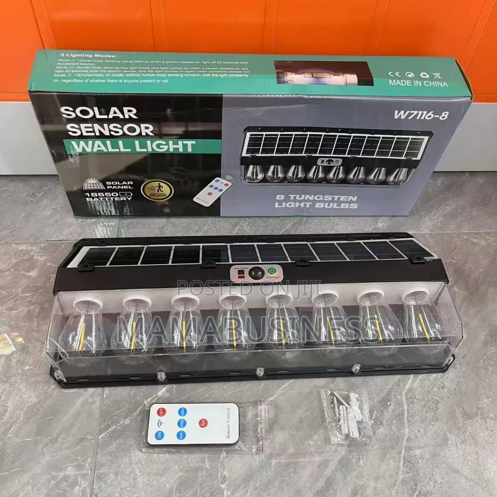 8 Bulbs Sensor Security Light With Remote Control