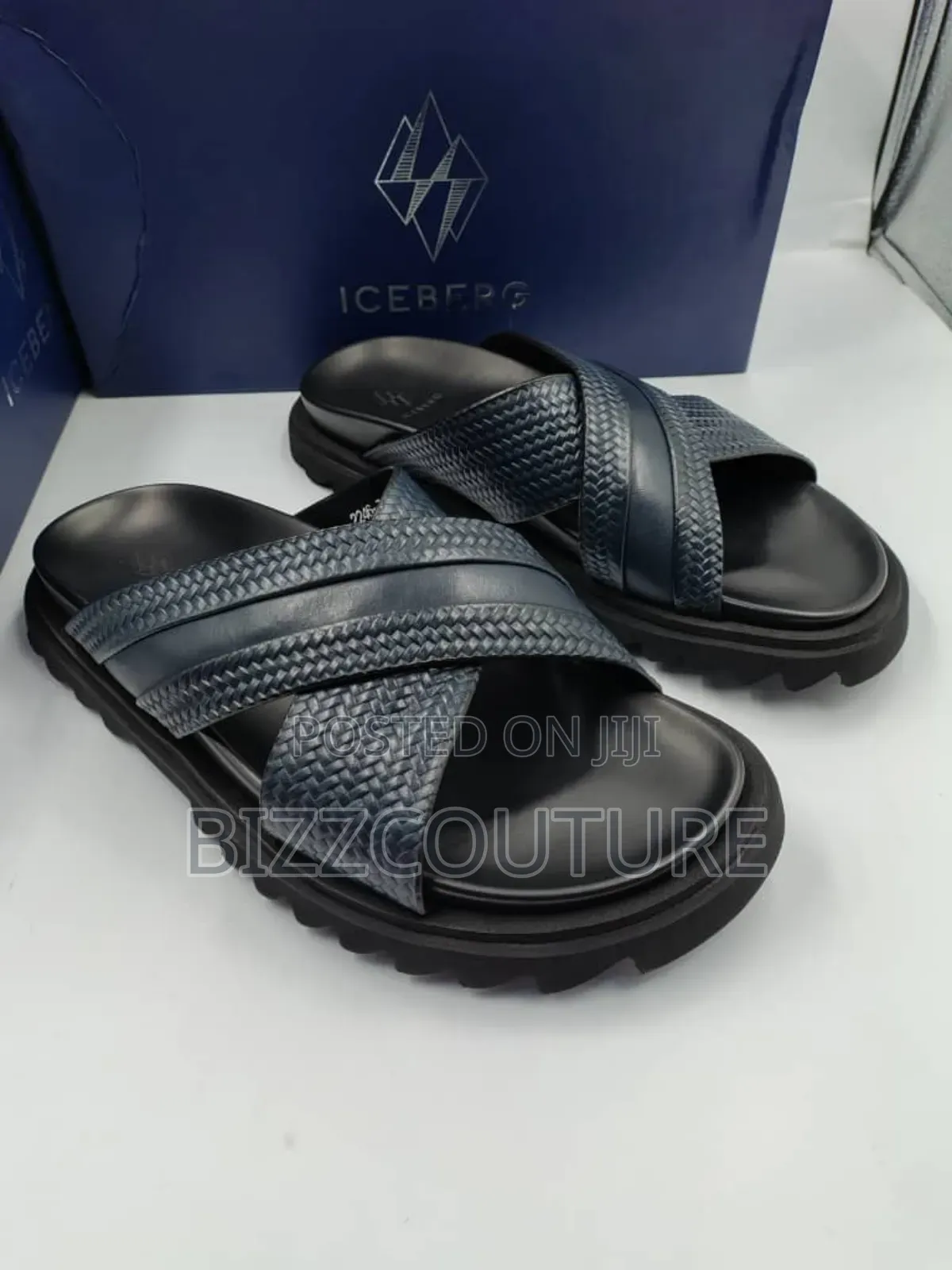 Original Iceberg Leather Slippers Available in Store