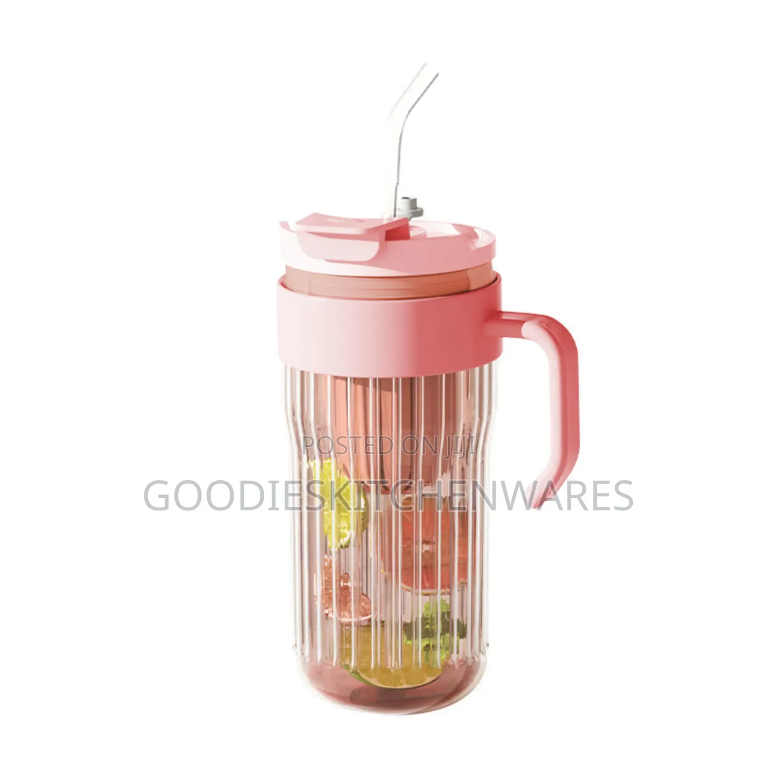 Glass Cup With Straw
