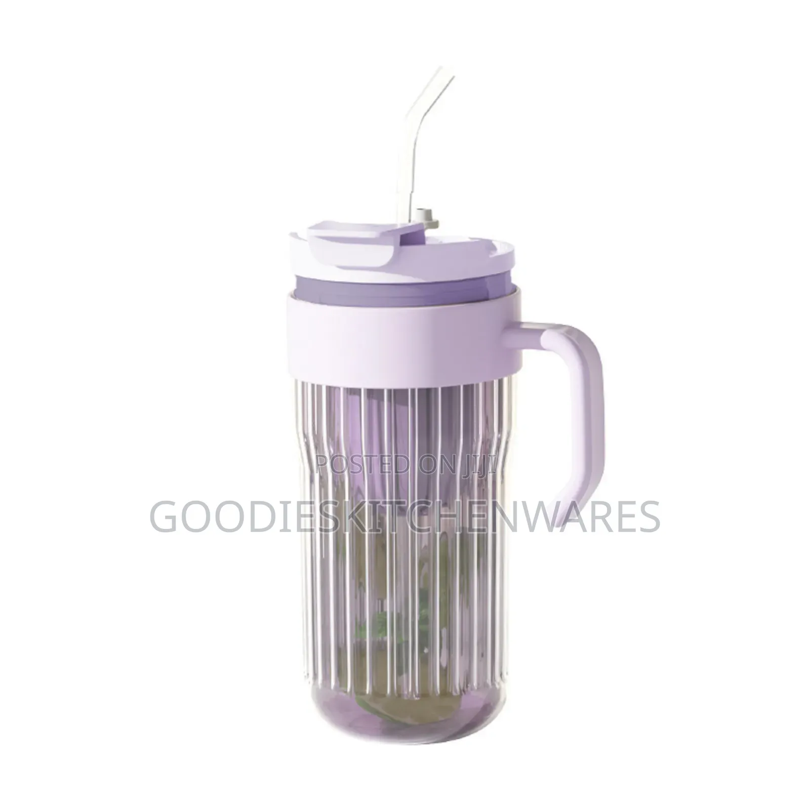 Glass Cup With Straw