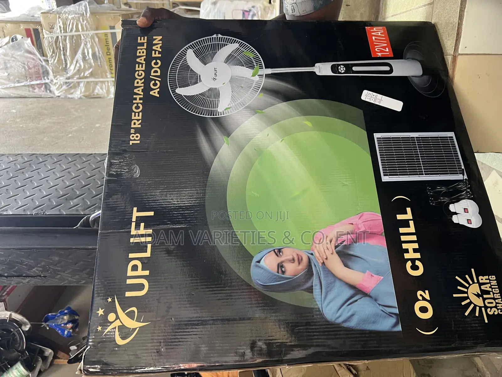 Uplift O2 Chill 18" Rechargeable Ac/Dc Fan
