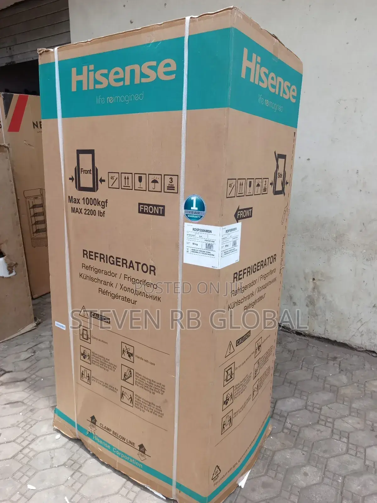 Hisense SXS Refrigerator 529l (Rd5p558nmsn) With Water Dispe