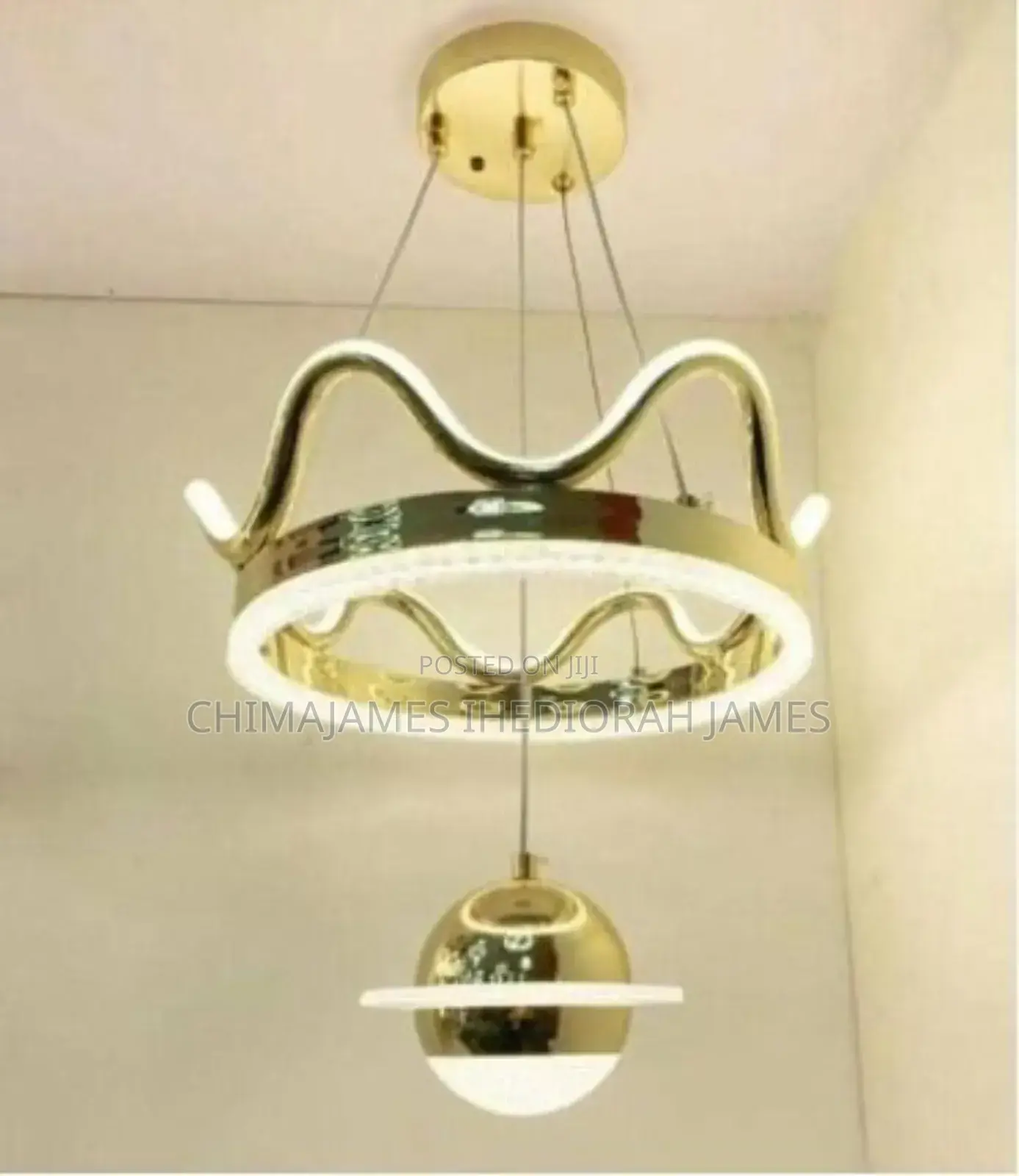 High Quality Gold Pink Chandeliers Children's Room Nursery
