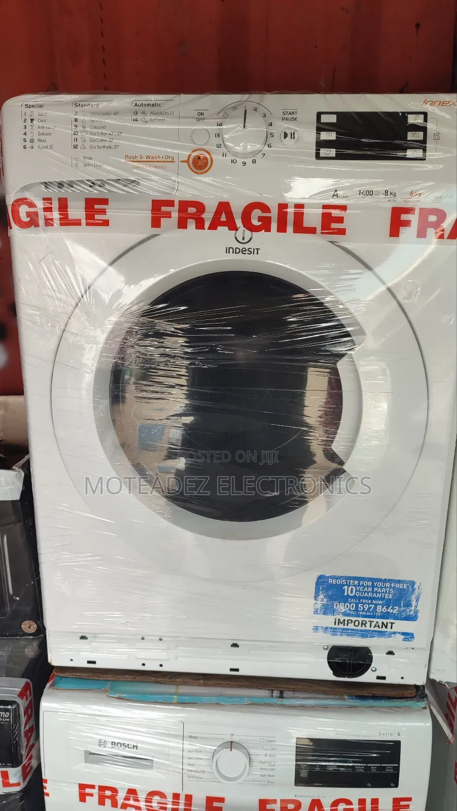 Uk Used Indesit 7kg Inverter Automatic Washing Machine/Dryer