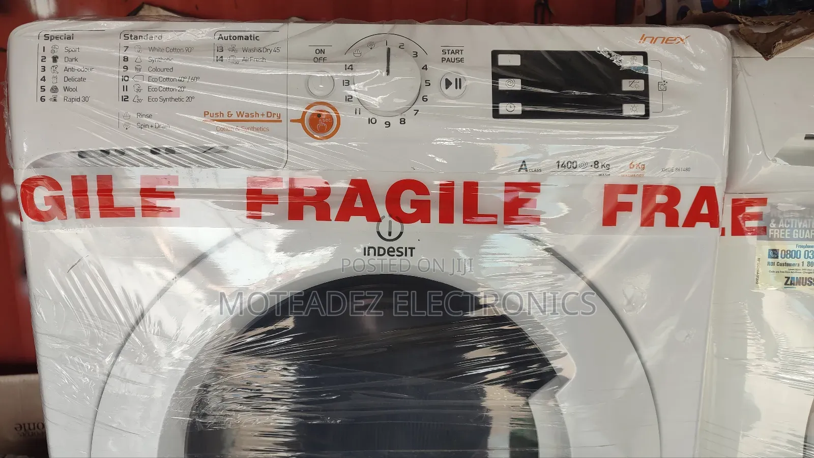Uk Used Indesit 7kg Inverter Automatic Washing Machine/Dryer