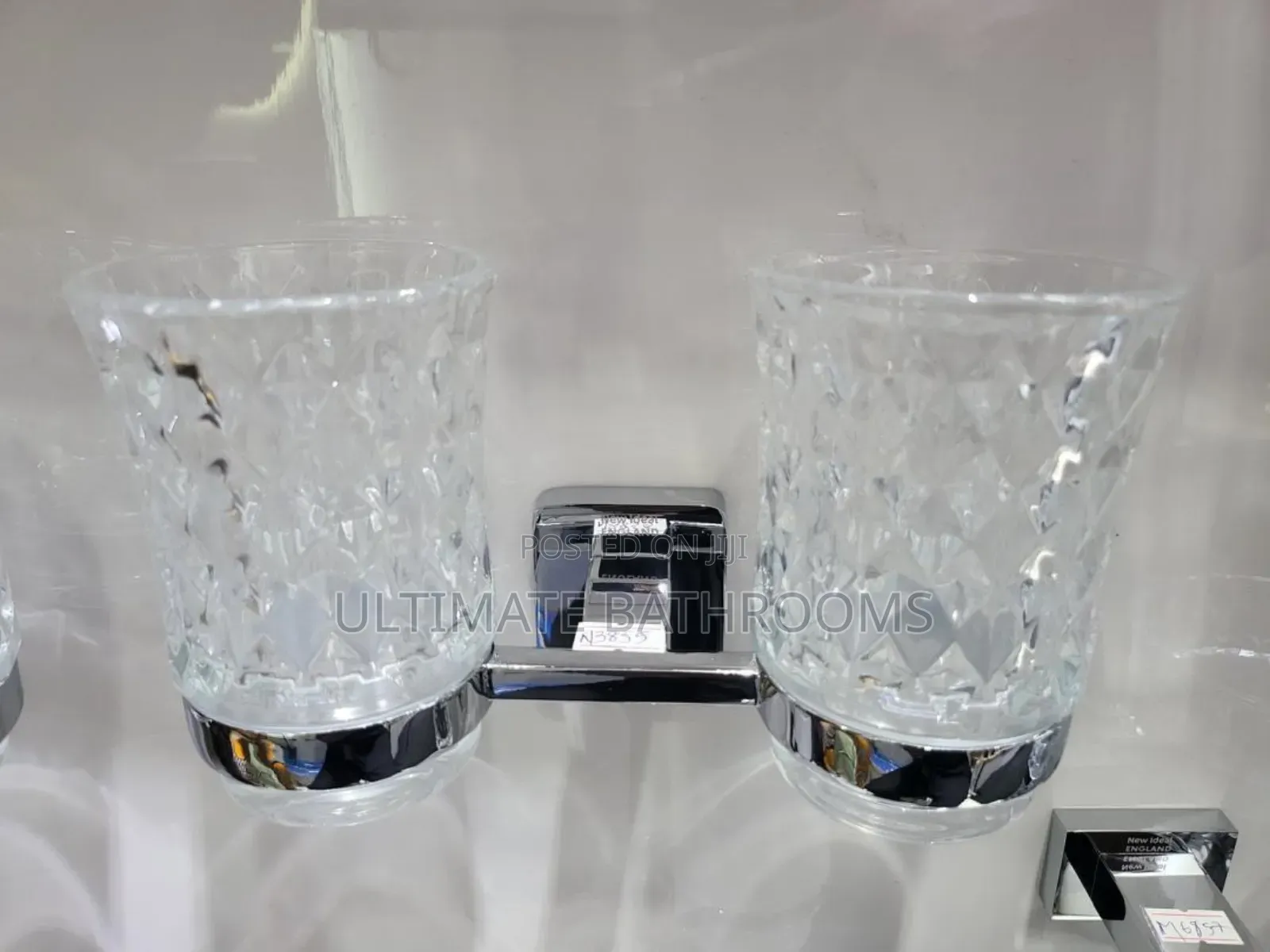 Crystal Glass Double Cup Holder