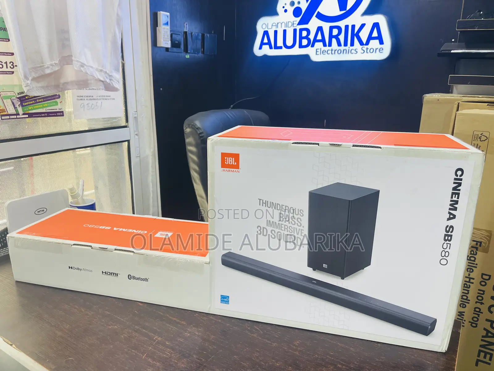 JBL Cinema Sb580 3.1soundbar Virtual Dolby Atmos Wireless