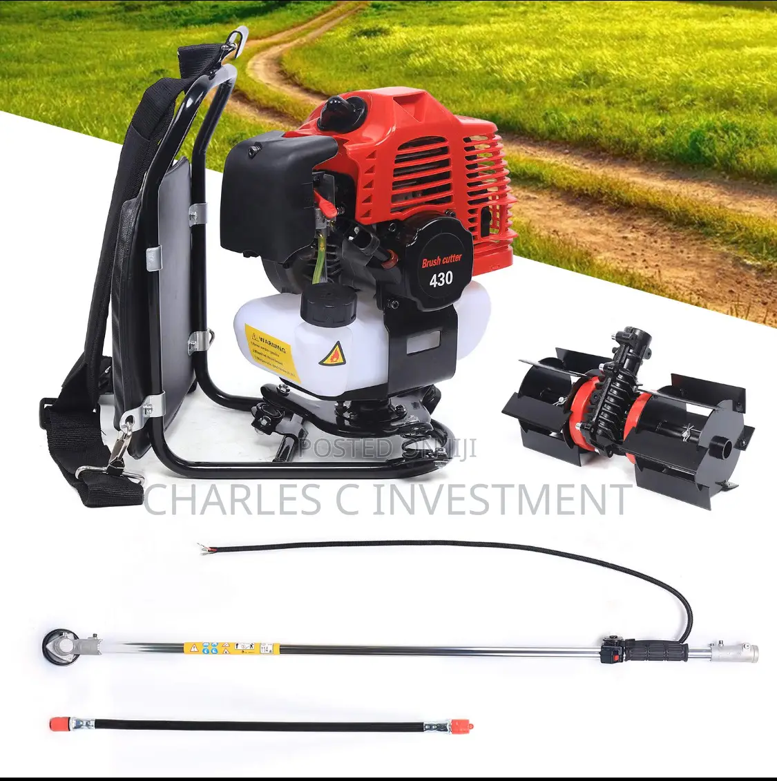2n1 Backpack Brush Cutter and Weeder Attachment for Weeding