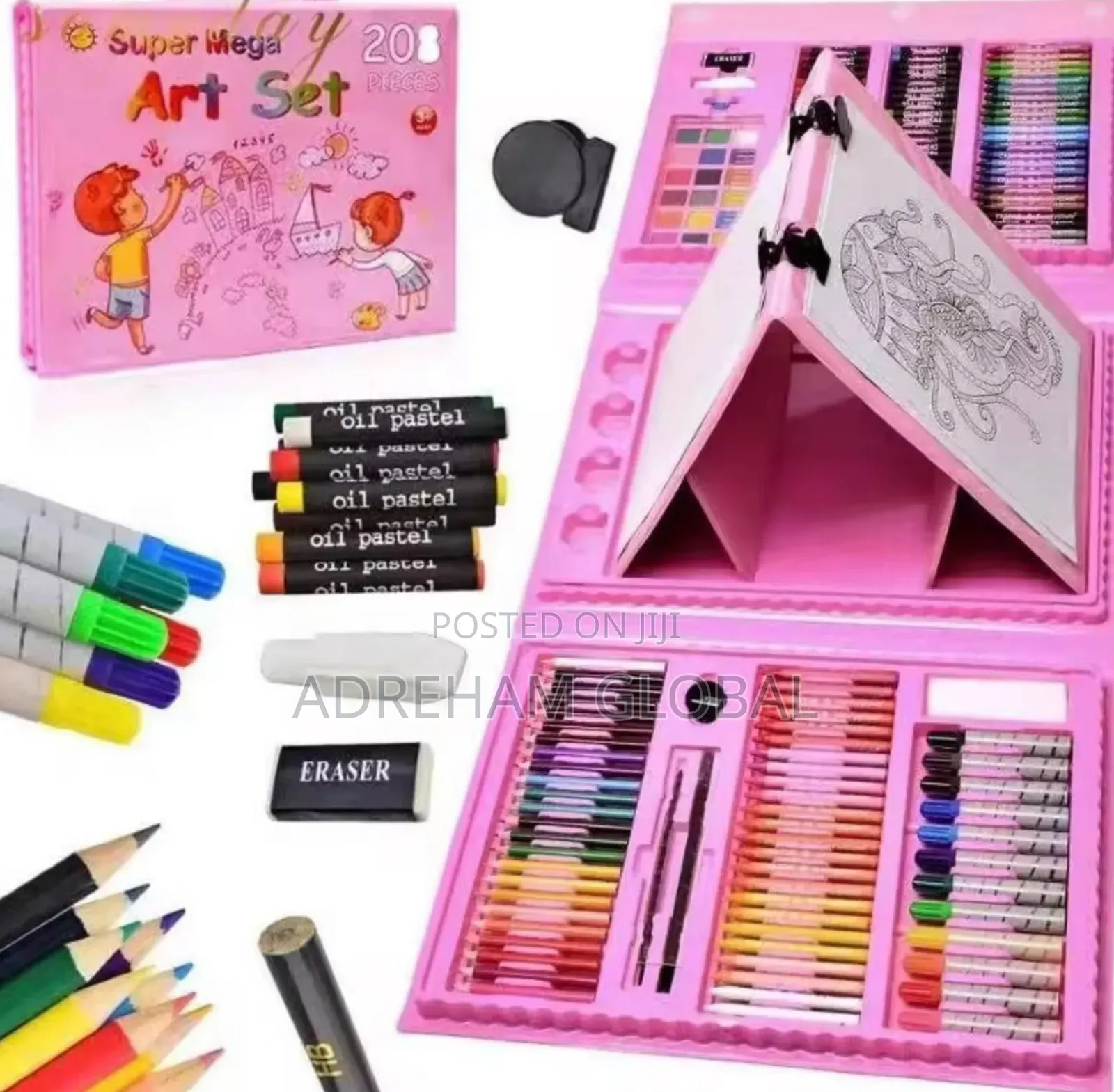 208 PCS Kids Super Mega Art Coloring Set Painting Set