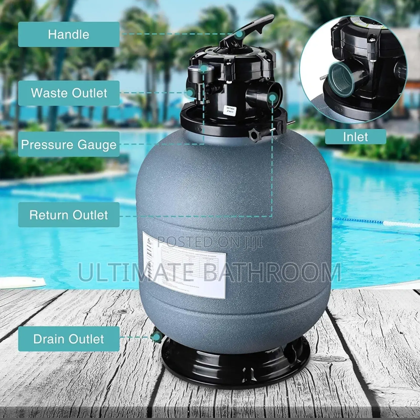 24" Swimming Pool Sand Filter