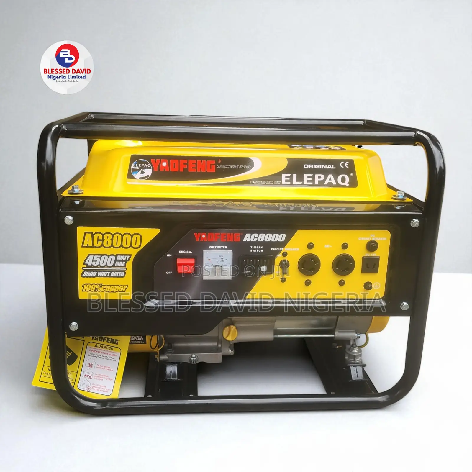 Elepaq Yaofeng Ac8000 4.3kva Manual Generator 100% Copper