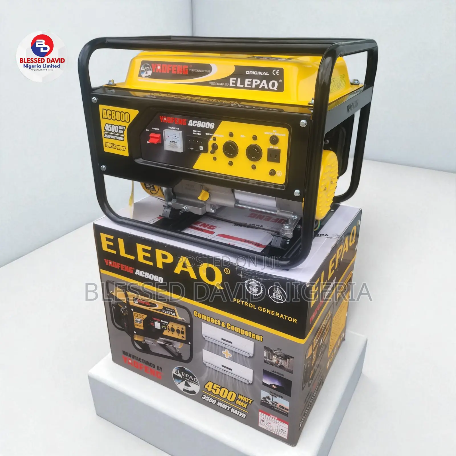 Elepaq Yaofeng Ac8000 4.3kva Manual Generator 100% Copper
