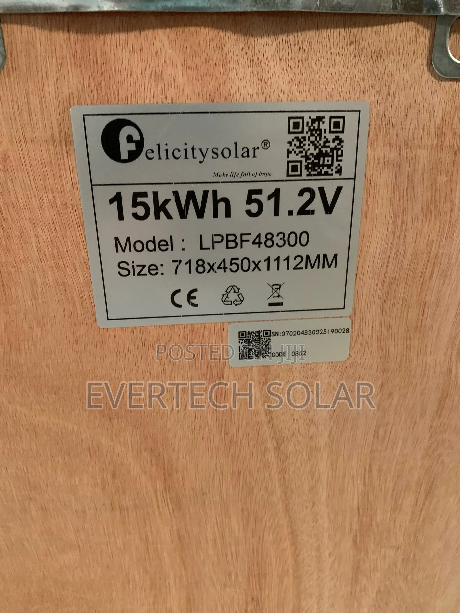 Felicity 15kwh$ Lithium Ion 51.2v Battery