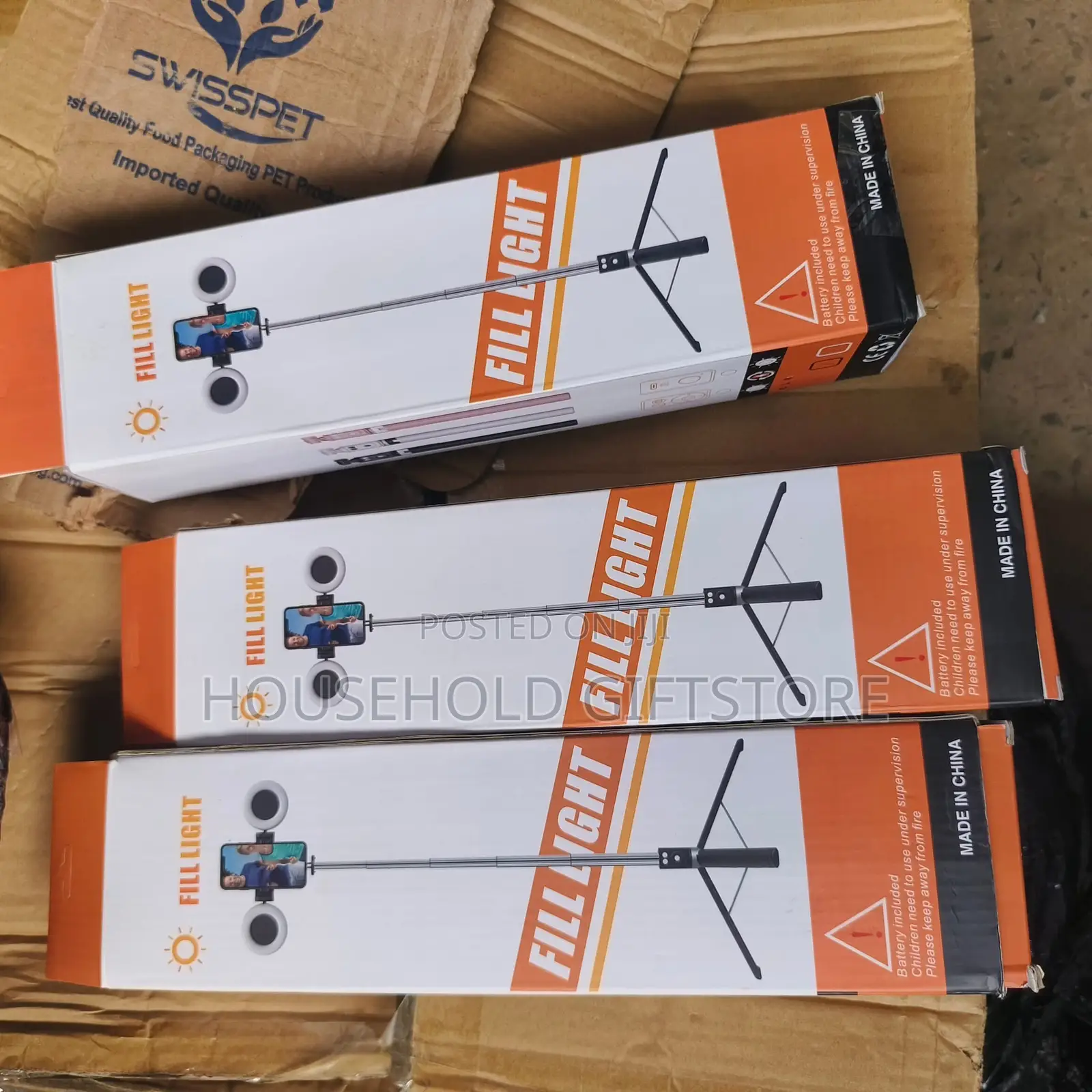 Long Selfie Tripod Stand With 2 Led Light