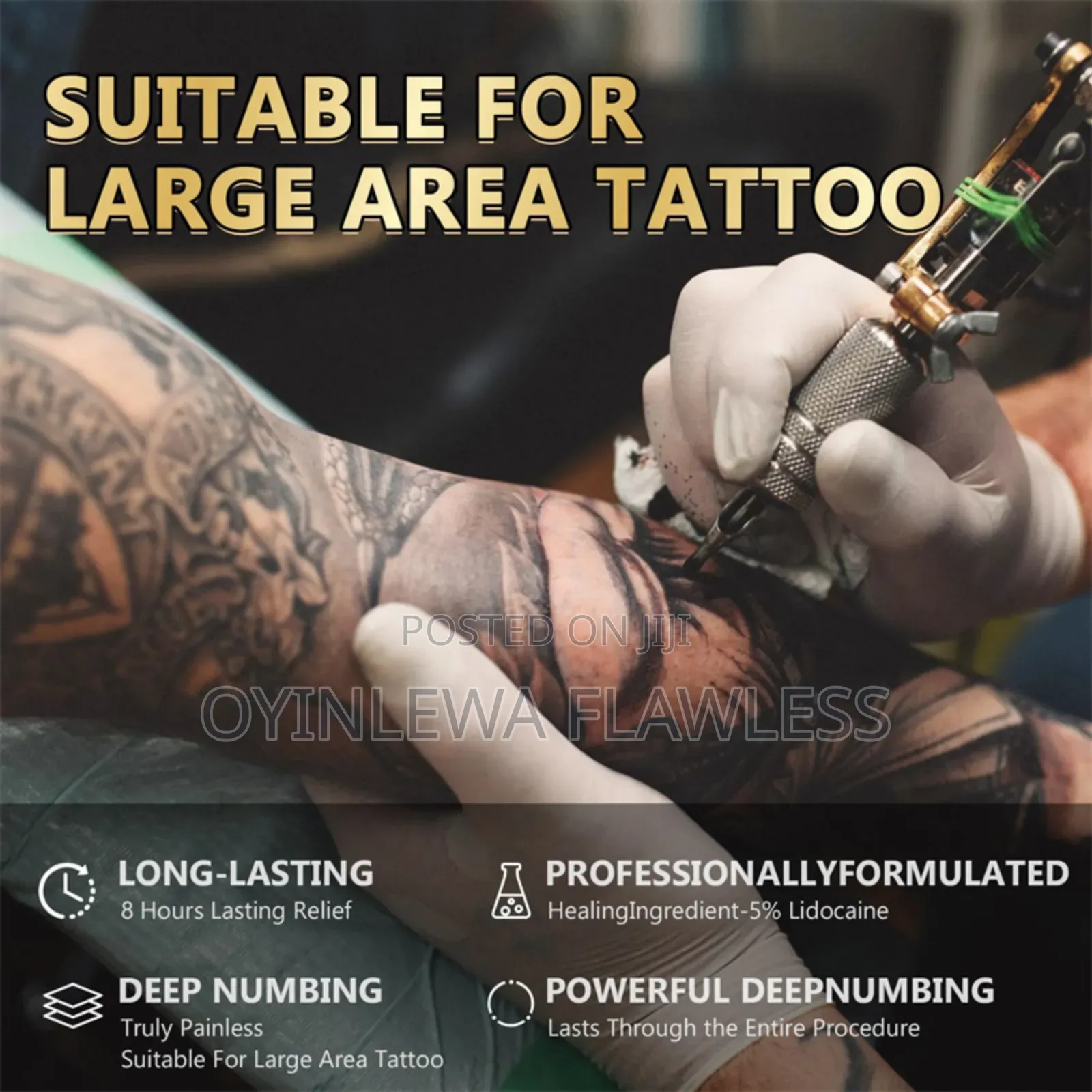 8 Hours Tattoo 20g Strong Deep Numbing Cream