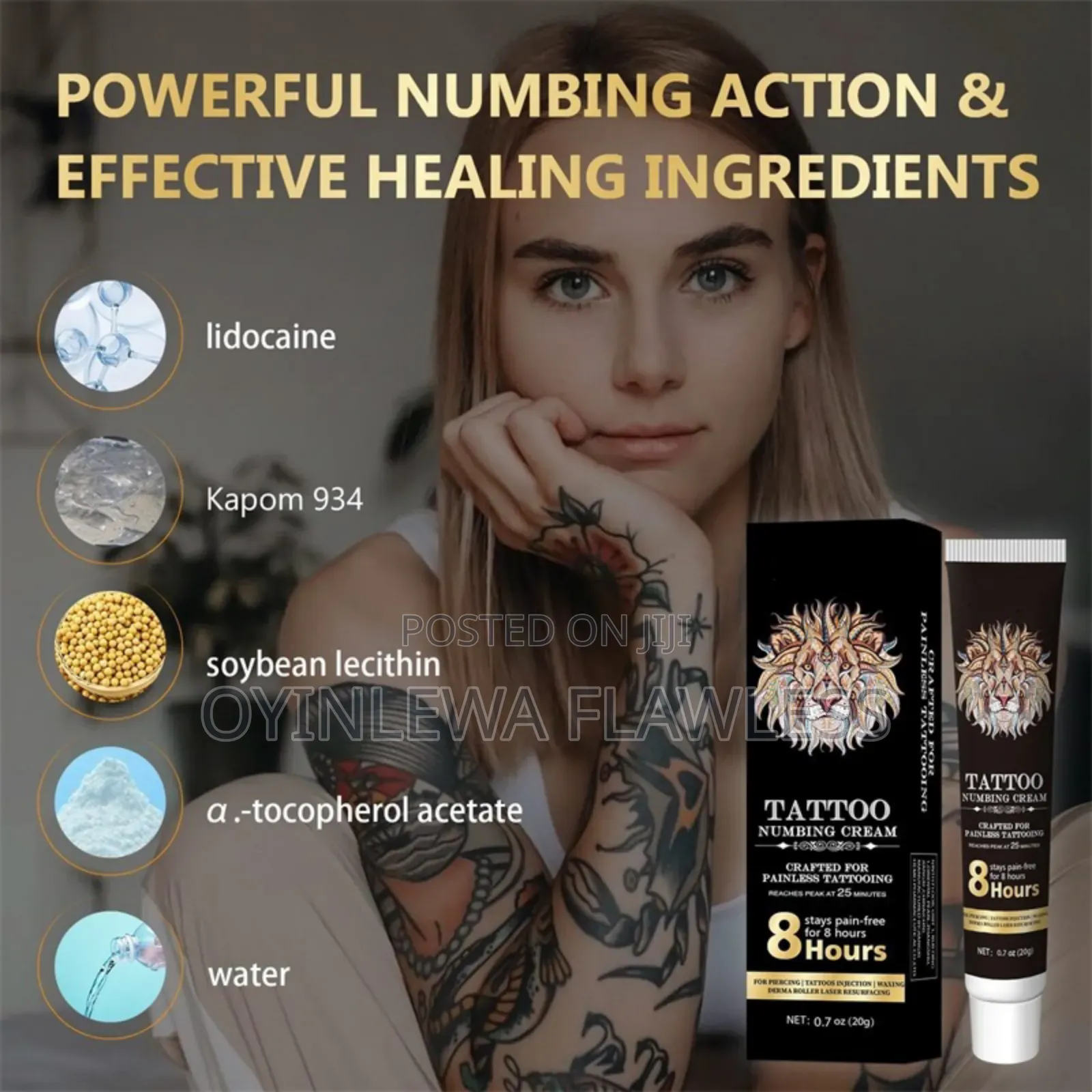 8 Hours Tattoo 20g Strong Deep Numbing Cream