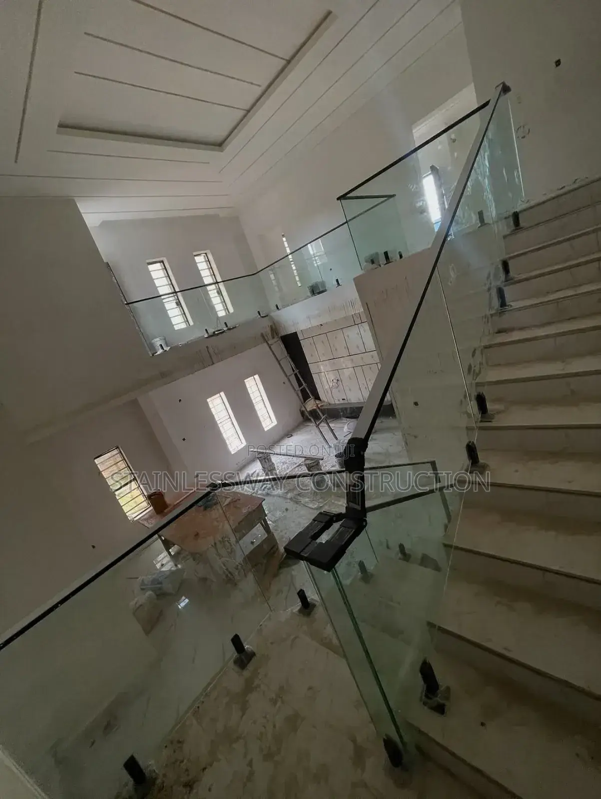 Glass Handrails With Spigot Stande
