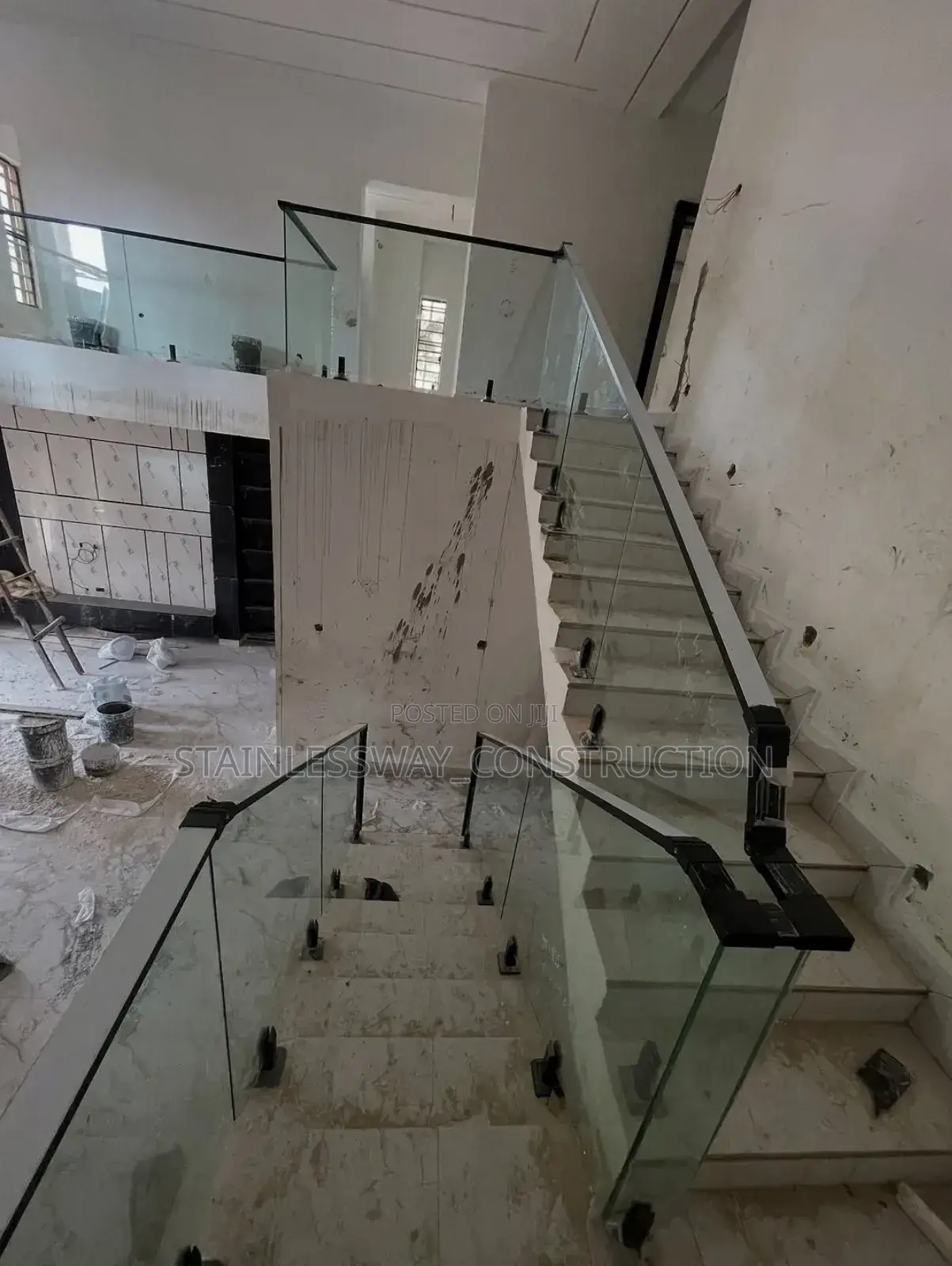 Glass Handrails With Spigot Stande