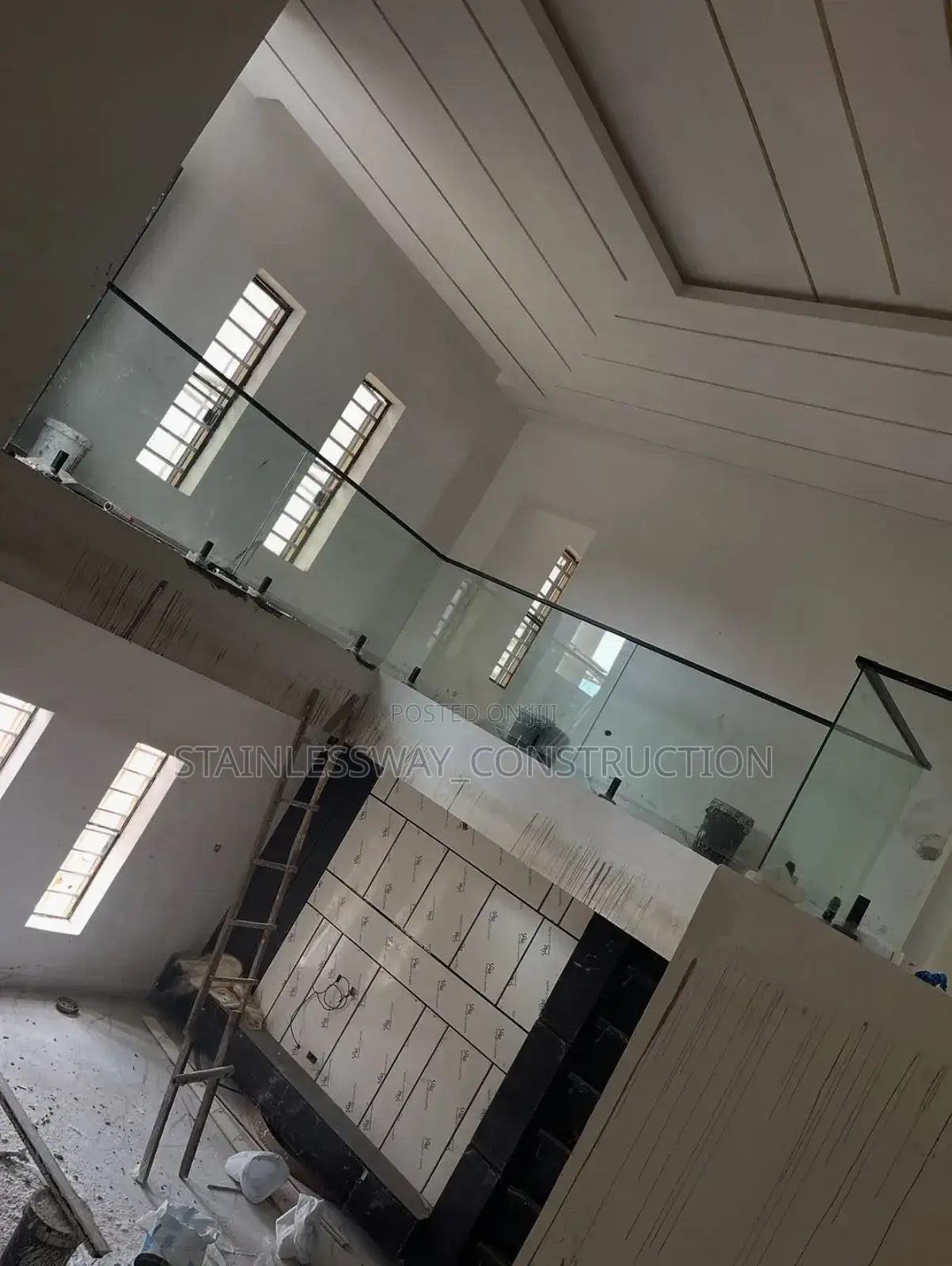 Glass Handrails With Spigot Stande