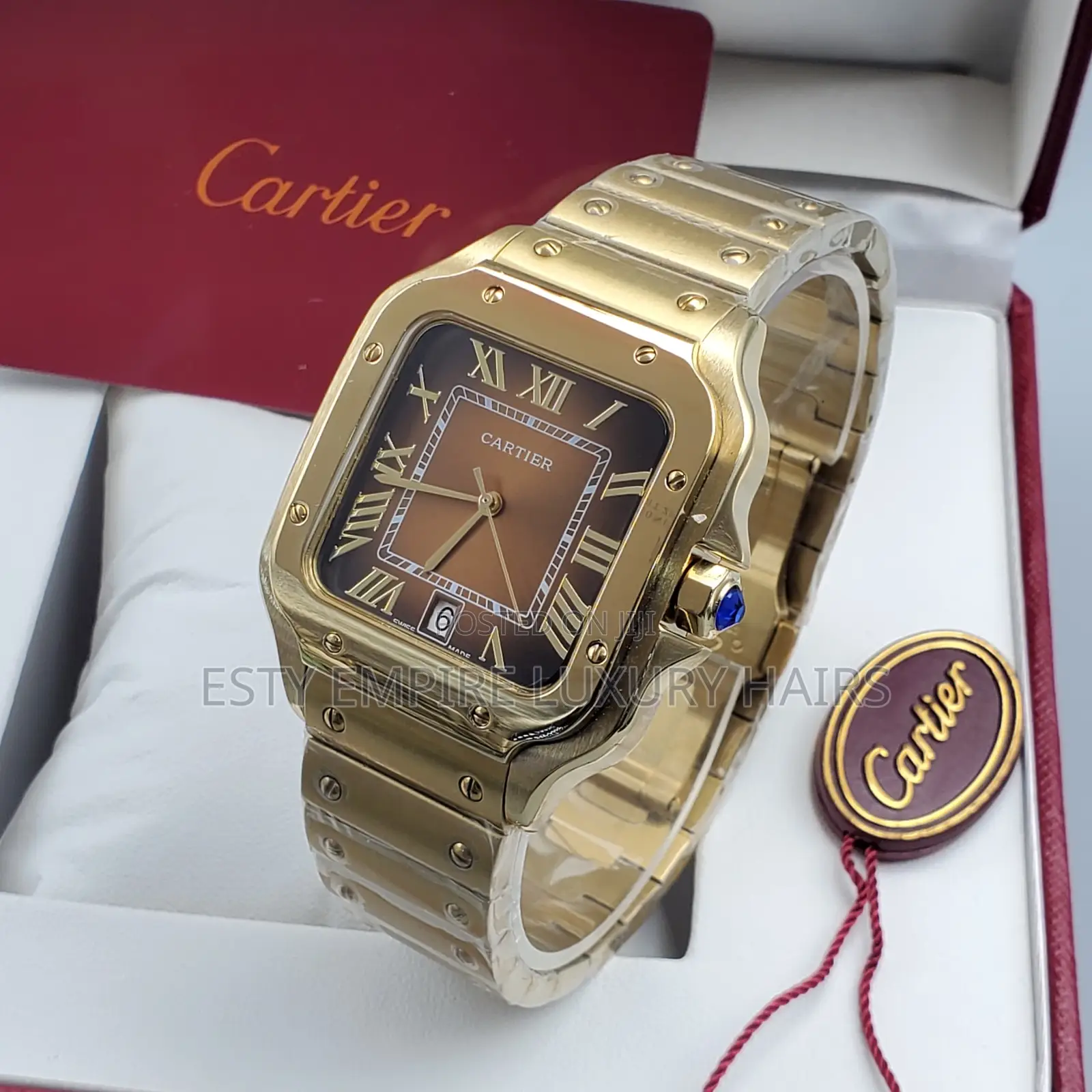 Cartier Quality Luxury Men Chain Strap Wristwatch