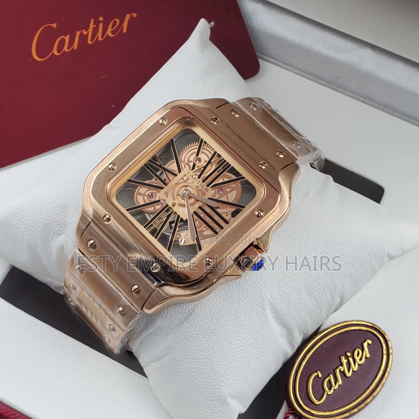 Cartier Quality Luxury Men Chain Strap Wristwatch
