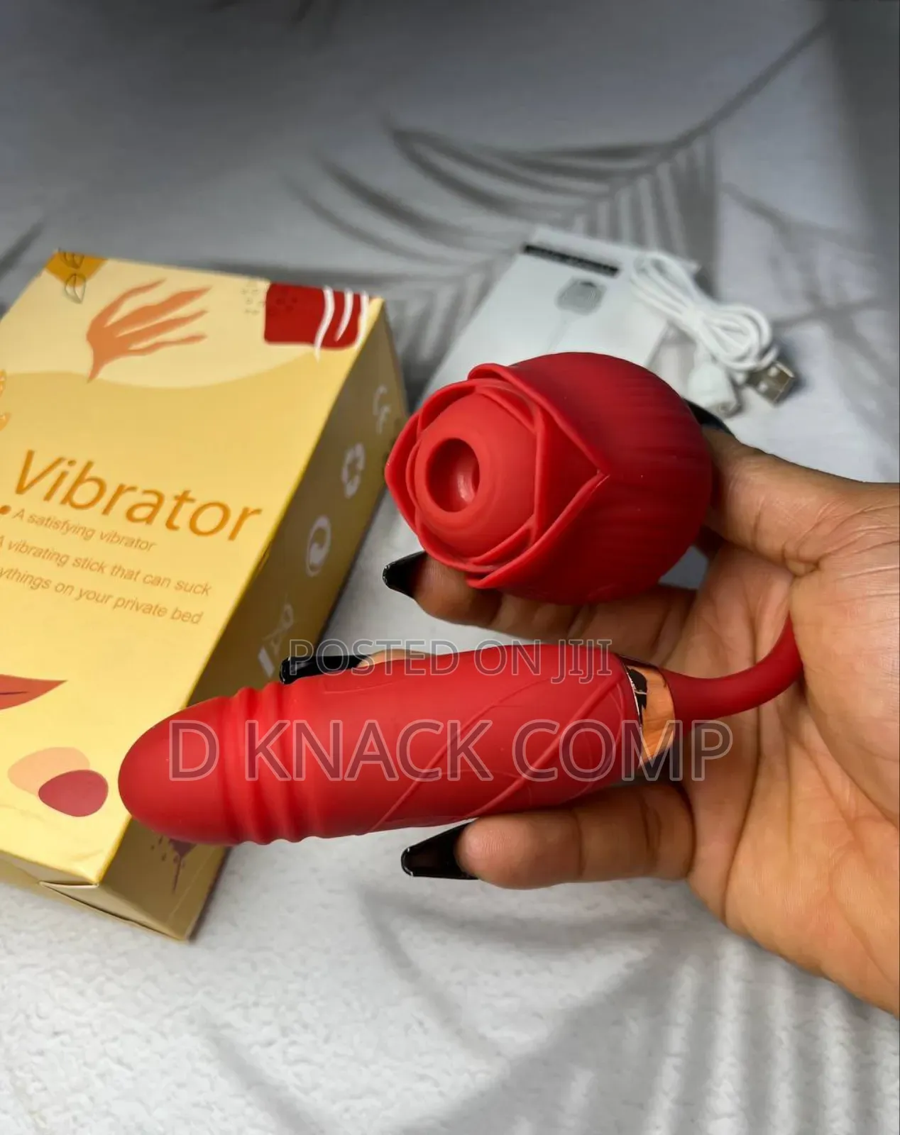 2 in 1 Rose-Shaped Clit Sucking Vibrator, Thusting