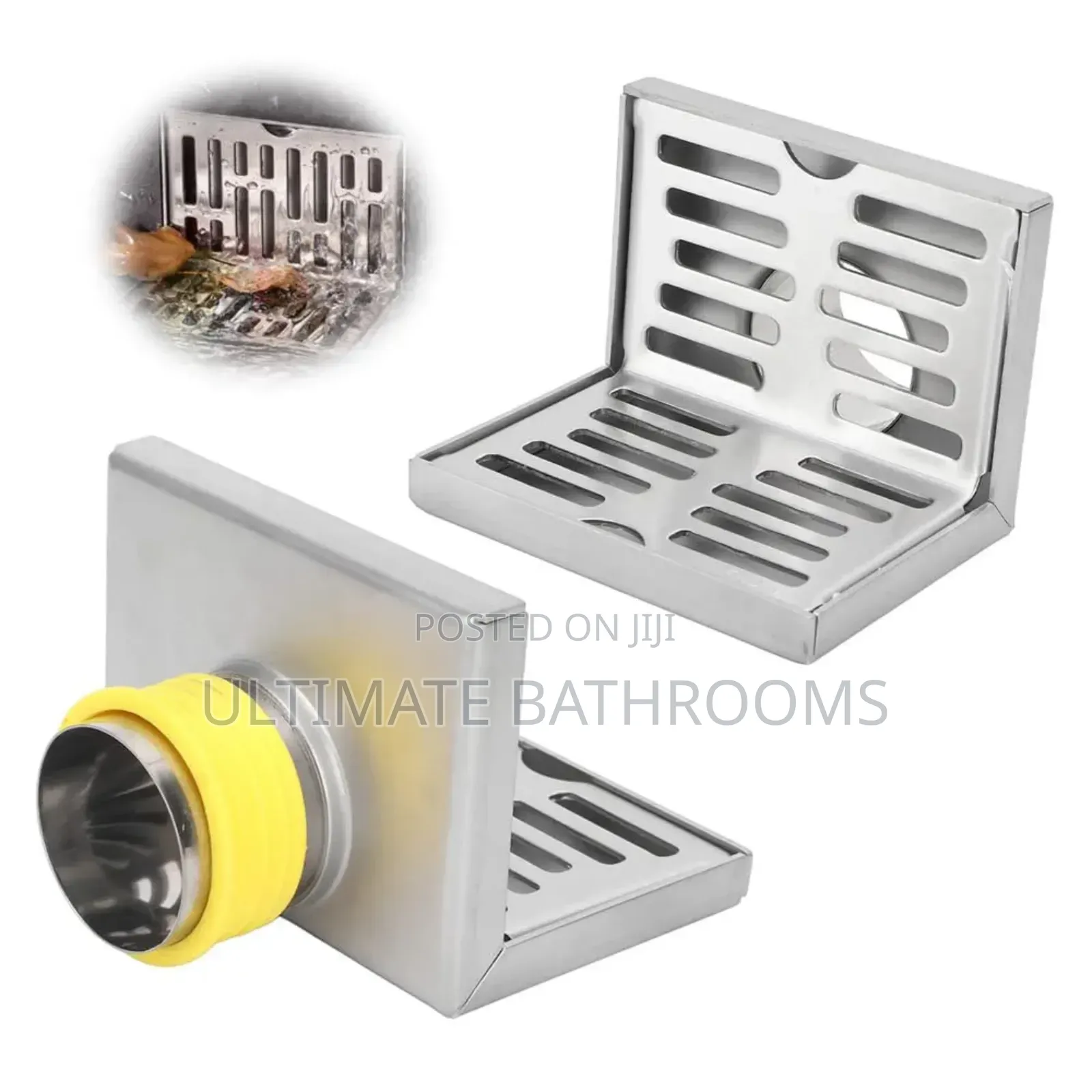 Right Angle Bathroom/Kitchen Floor Drain
