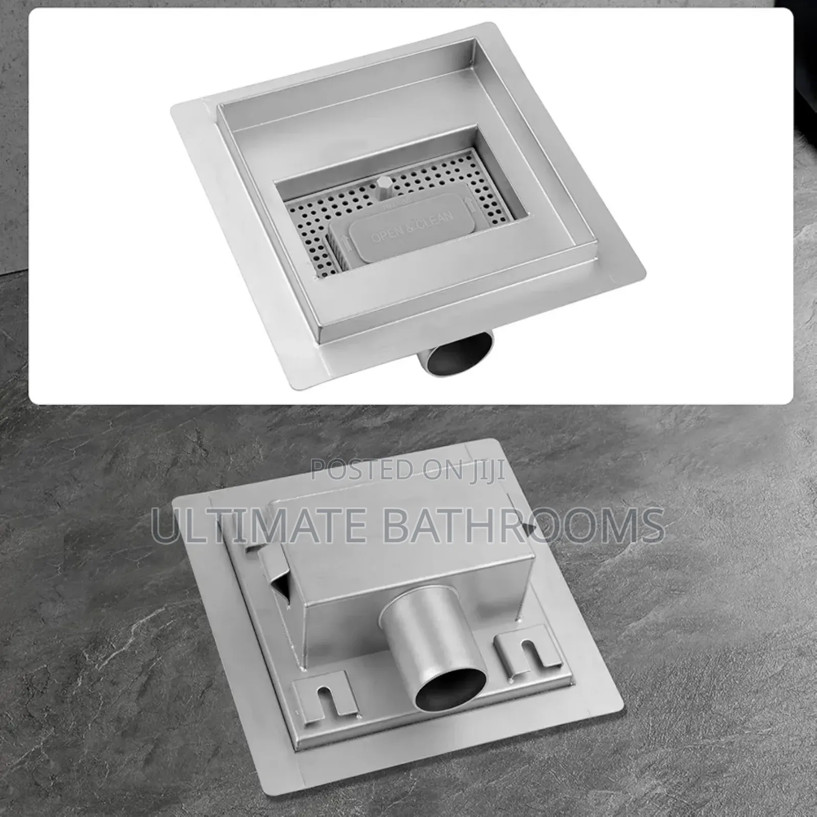 15x15cm Side Outlet Tiles Insert Bathroom Floor Drain