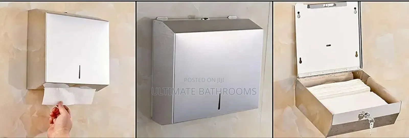 Stainless Steel Brushed Metal Folding Paper Towel Dispenser