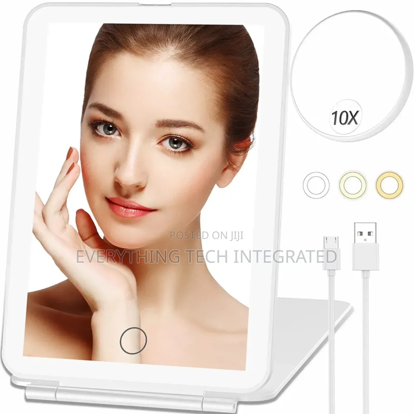 Makeup Mirror, Vanity Mirror With 80 Led Lights, Rechargeab