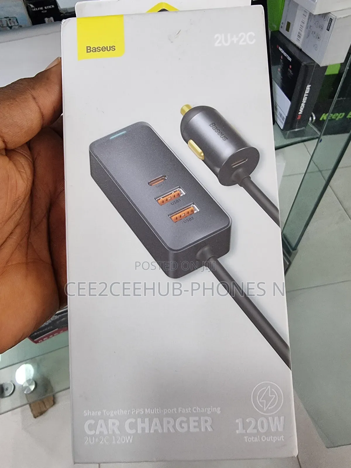 Baseus 2c+2usb 100w Car Charger