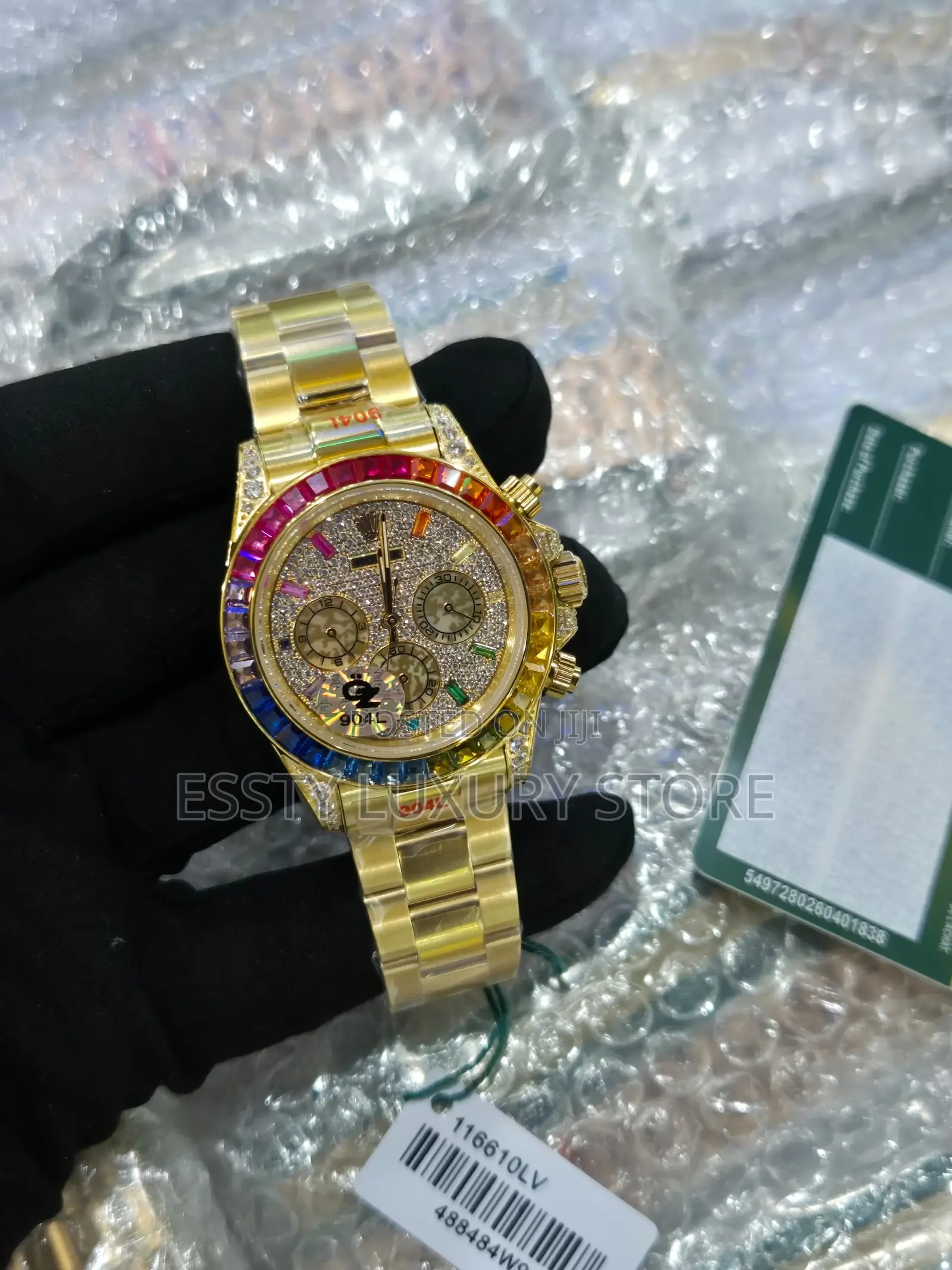Original Quality Luxury Super Clone Daytona Rainbow Stone Rolex