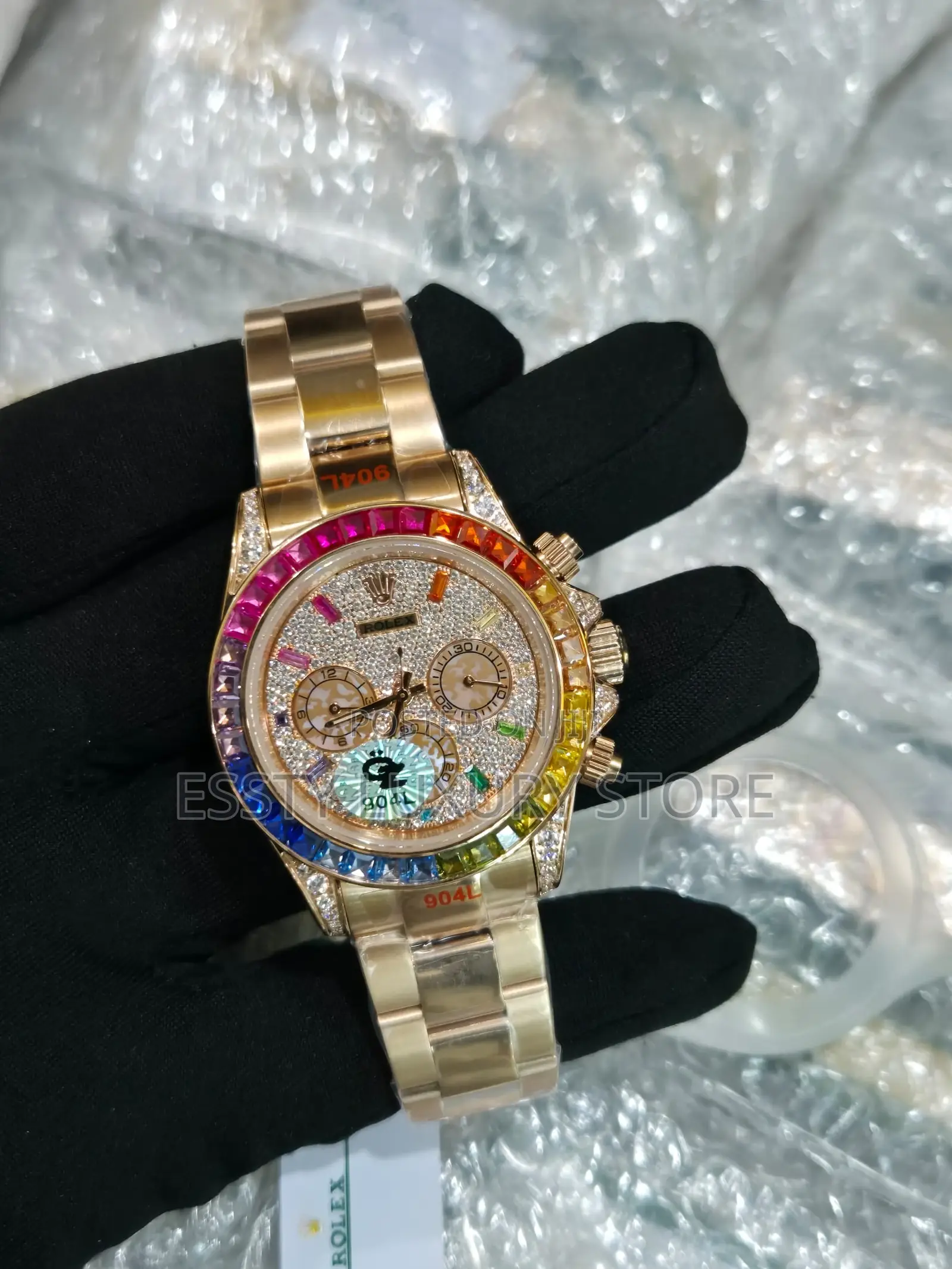 Original Quality Luxury Super Clone Daytona Rainbow Stone Rolex