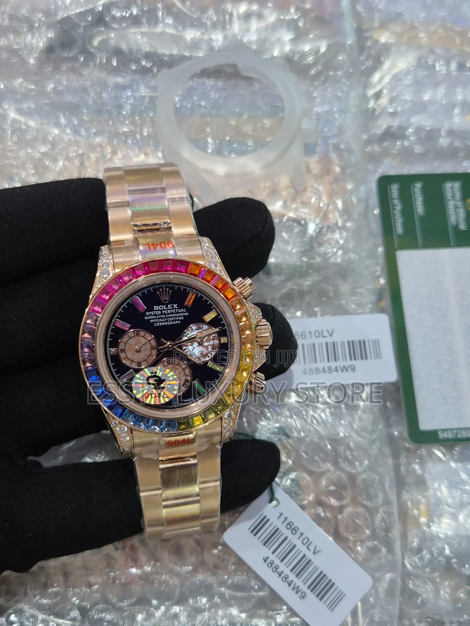 Original Quality Luxury Super Clone Daytona Rainbow Stone Rolex